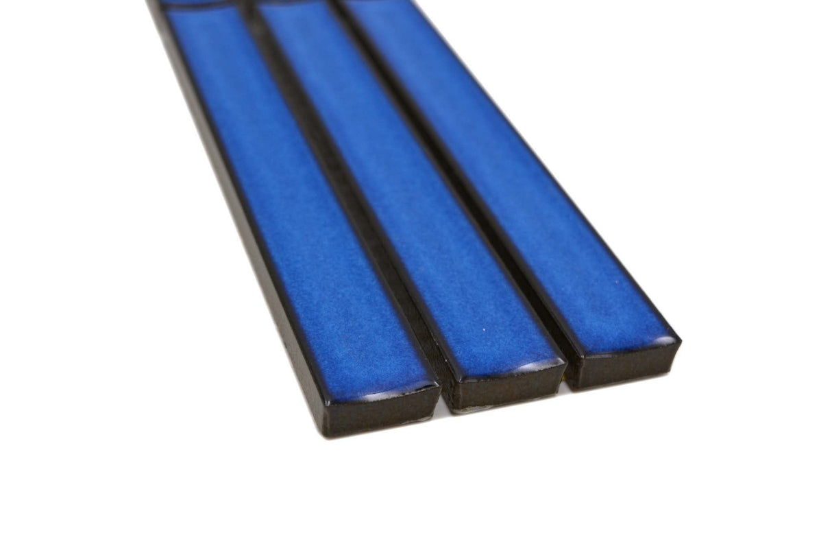 Bård (Kakel) Blå Markaryd - 068 | 20x145x7,5mm. Säljs styckvis.