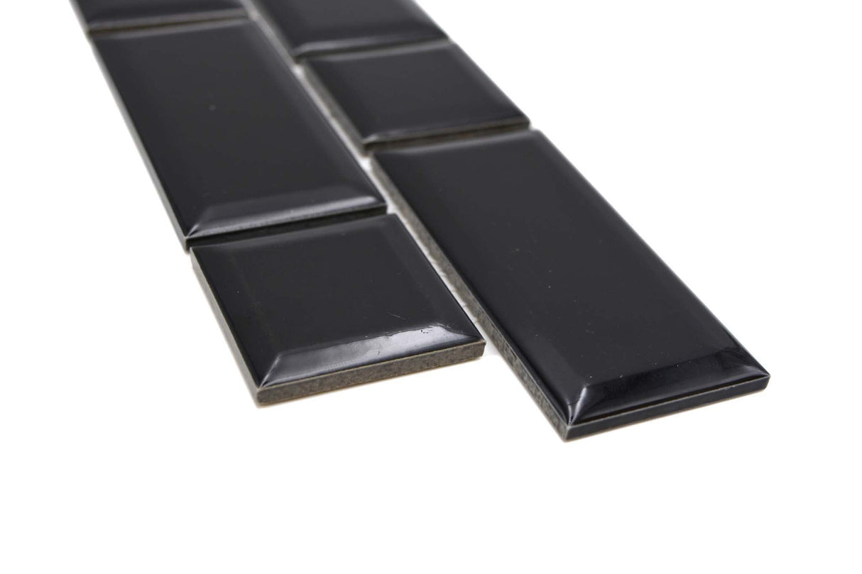 Bård (Klinker) Svart Markaryd - 053 | 45x95+45x45x6,5mm. Säljs styckvis.