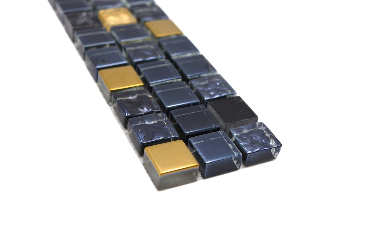 Bård (Kakel) Svart Markaryd - 022 | 15x15x8mm. Säljs styckvis.