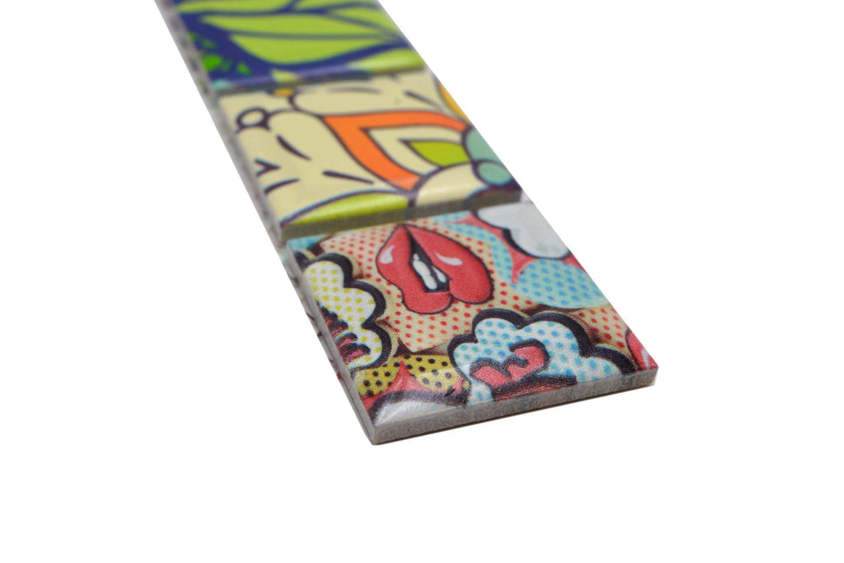 Bård (Klinker) Flerfärgad Markaryd - 027 | 45x45x6mm. Säljs styckvis.