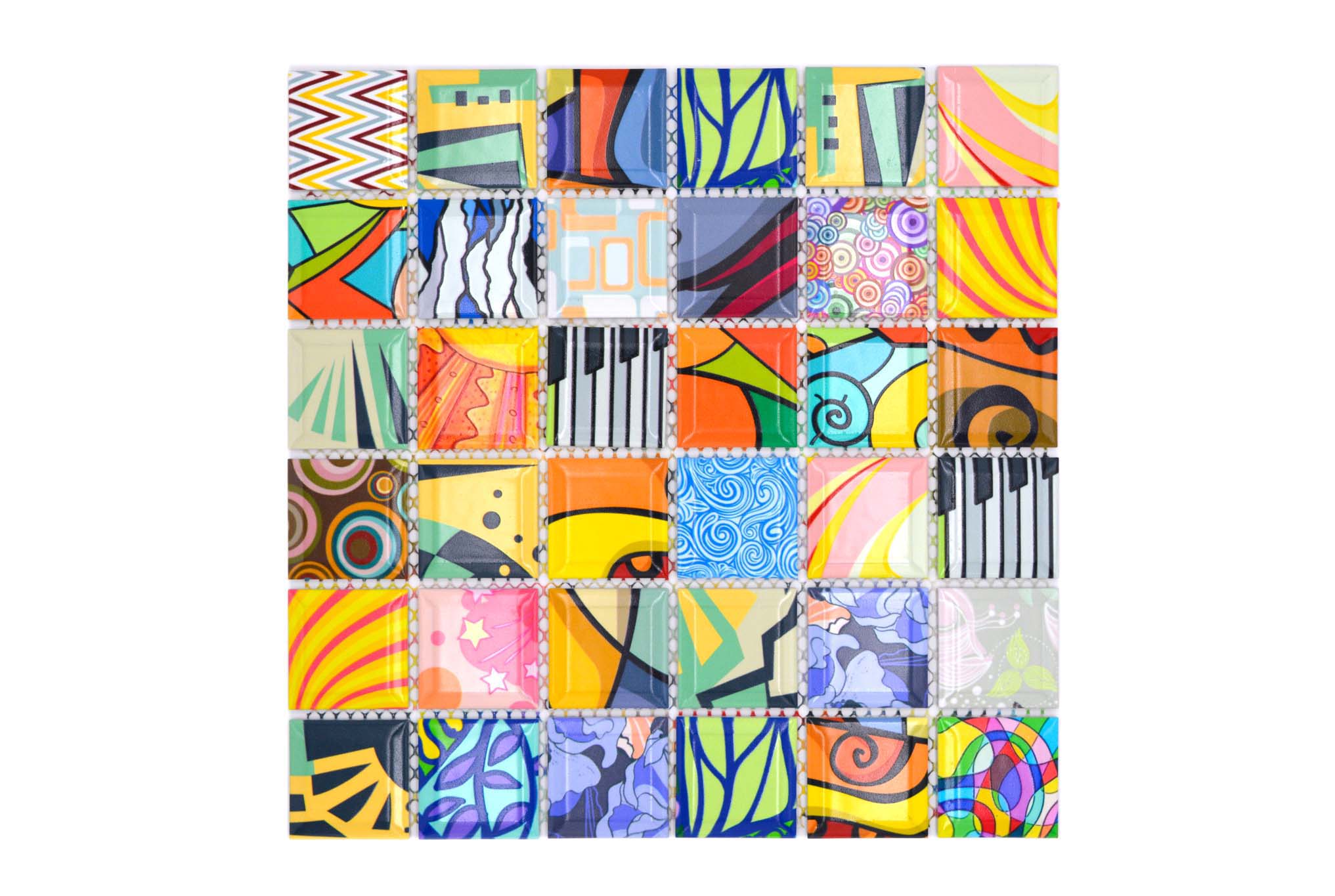 Mosaik Flerfärgad Värnamo - 001 | 0,085 m²/ark