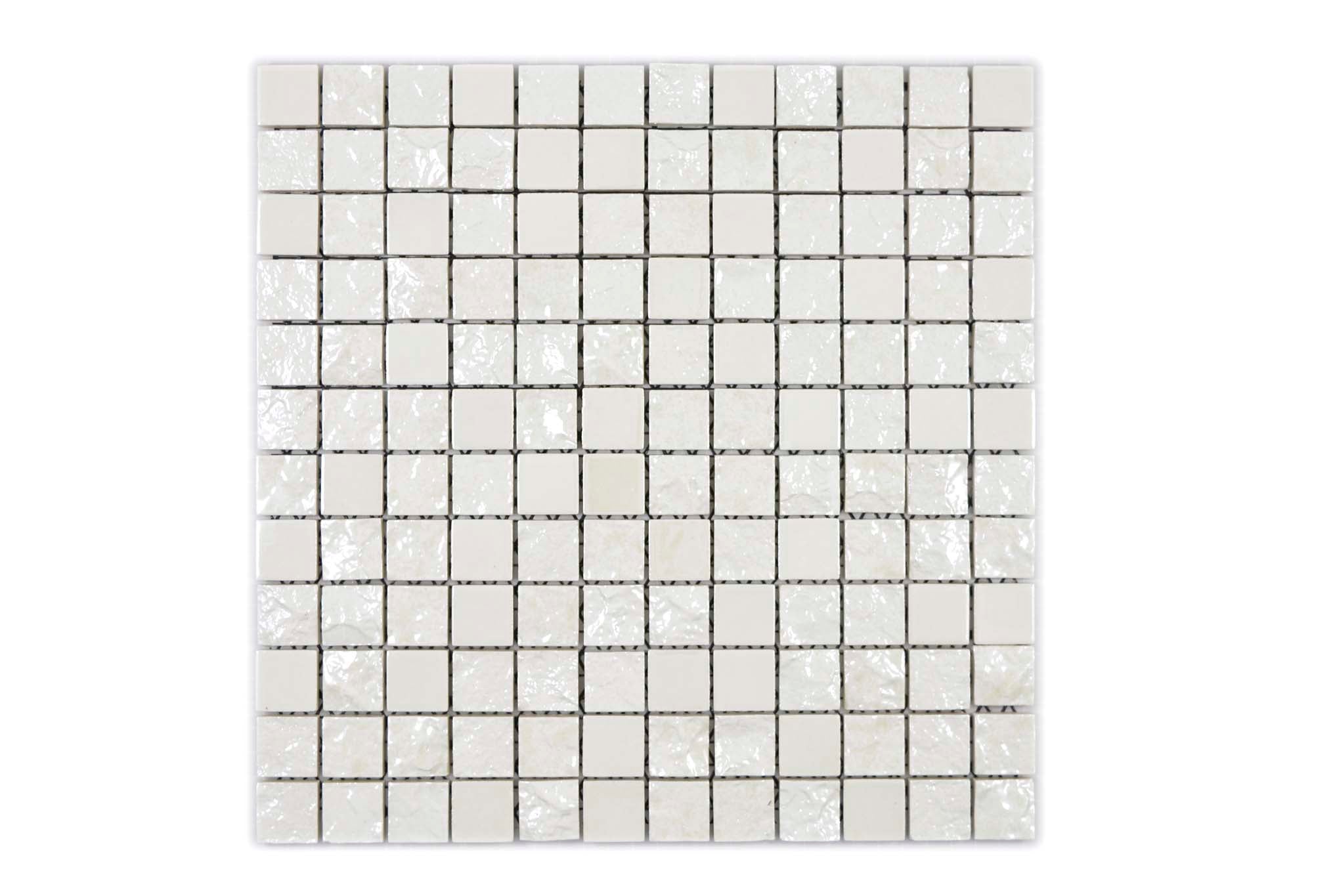 Mosaik Vit Ängelholm - 001 | 0,1 m²/ark