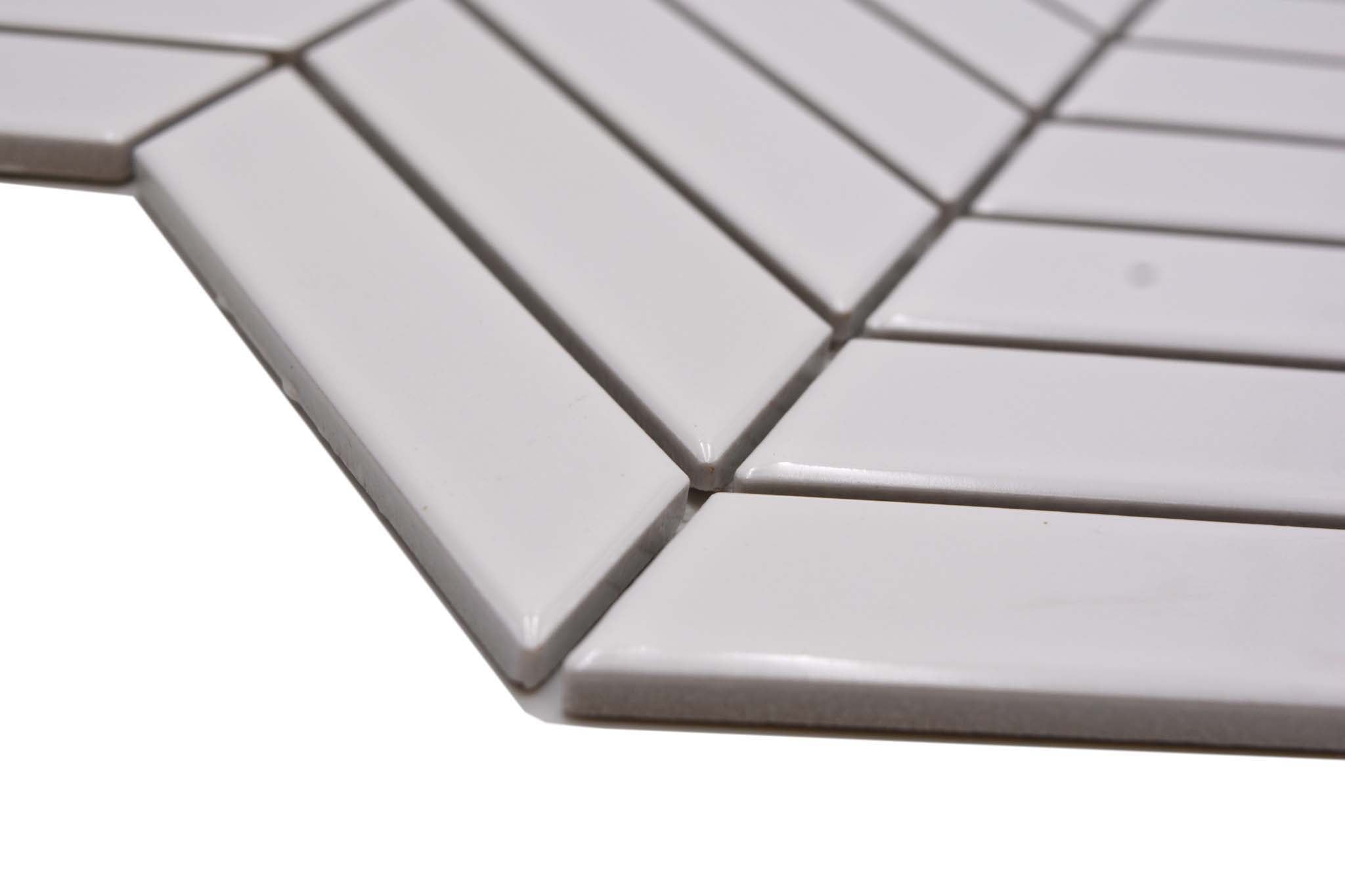 Mosaik Vit Strömsund - 007 | 0,088 m²/ark