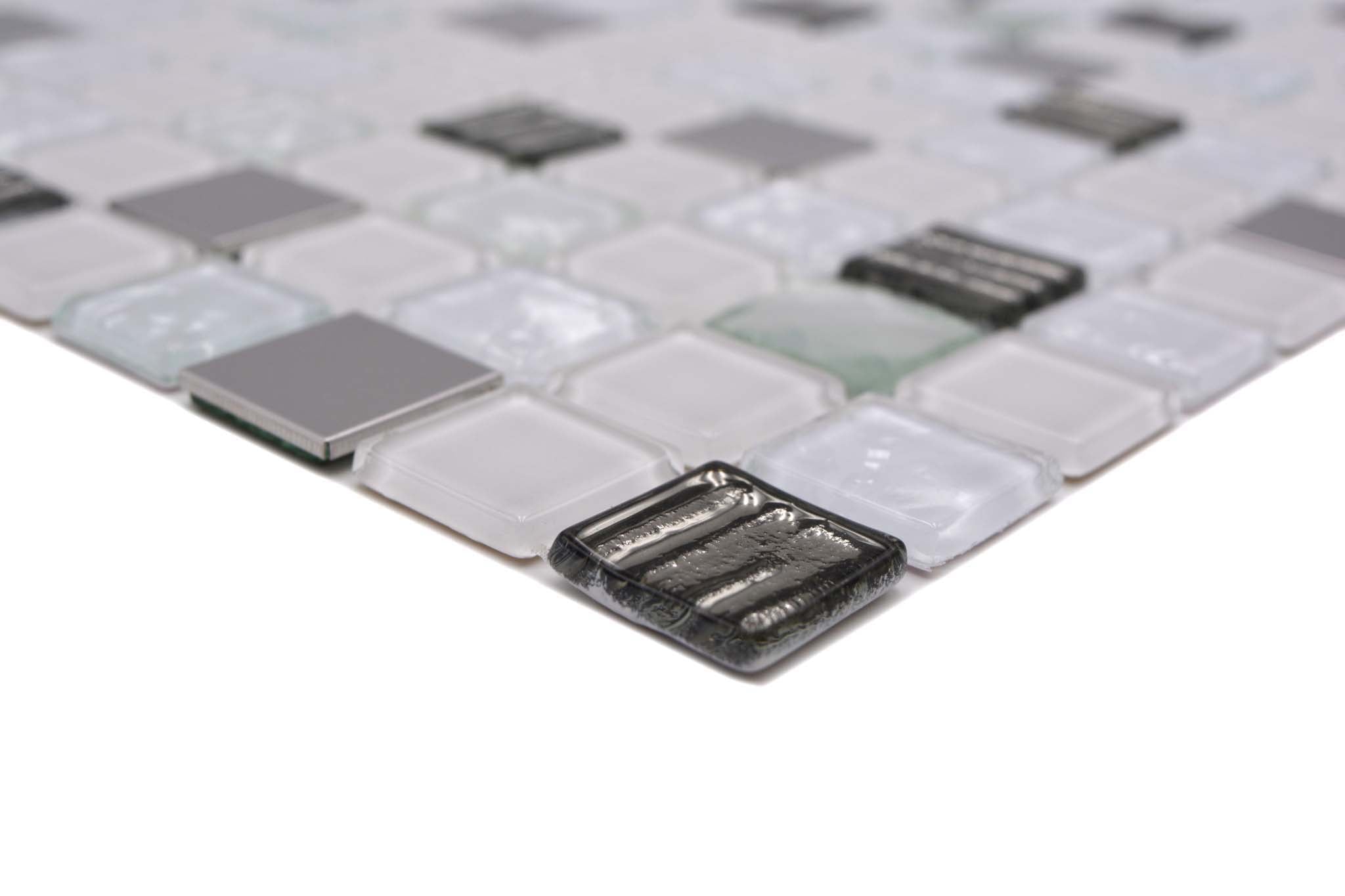 Mosaik Vit Östersund - 001 | 0,09 m²/ark