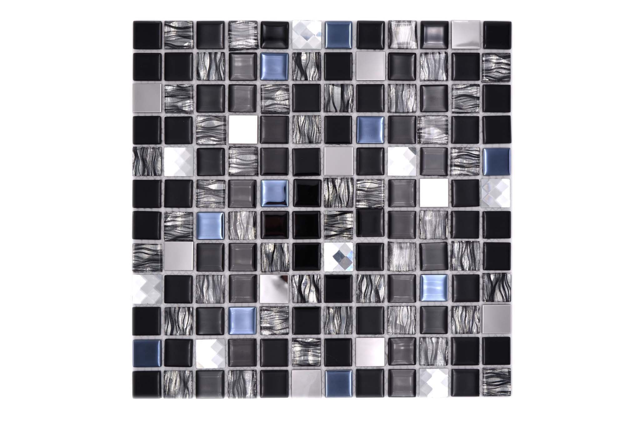 Mosaik Svart Östersund - 002 | 0,09 m²/ark