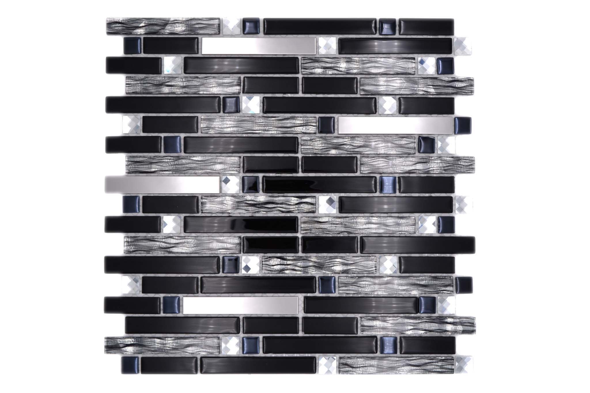 Mosaik Svart Östersund - 003 | 0,091 m²/ark