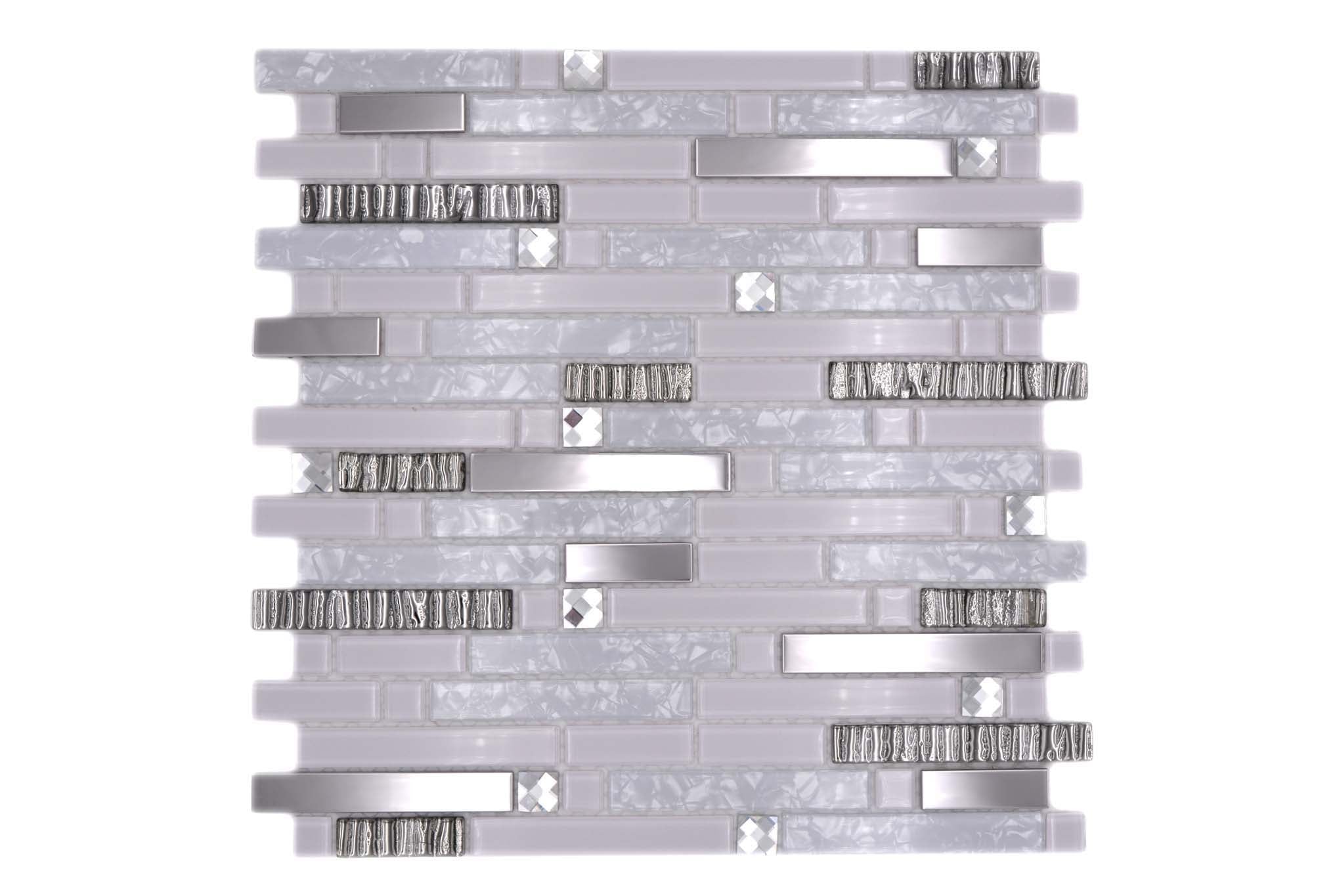 Mosaik Vit Östersund - 004 | 0,091 m²/ark