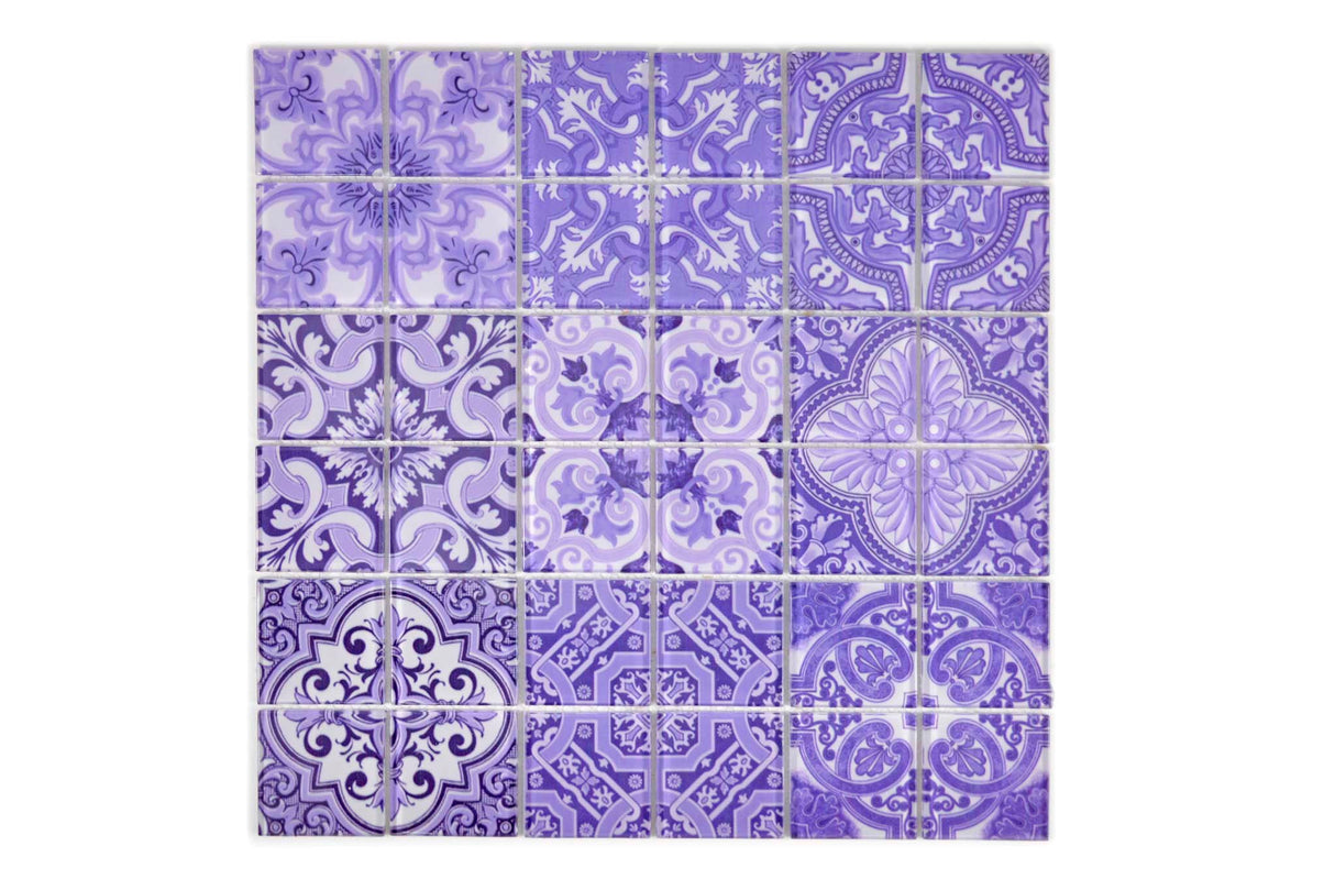 Mosaik Violett Halmstad - 003 | 0,09 m²/ark