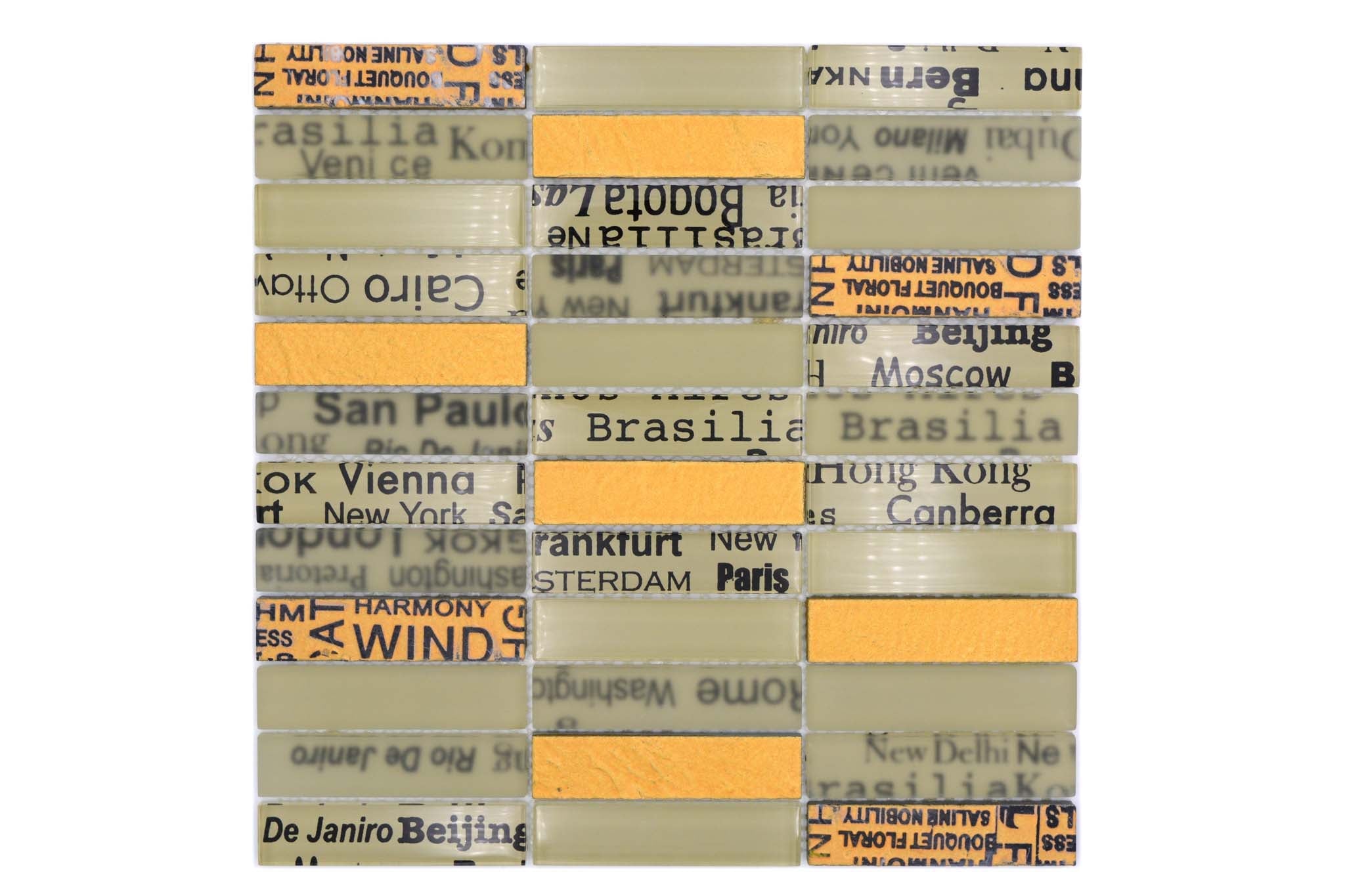 Mosaik Guld Vaxholm - 002 | 0,09 m²/ark