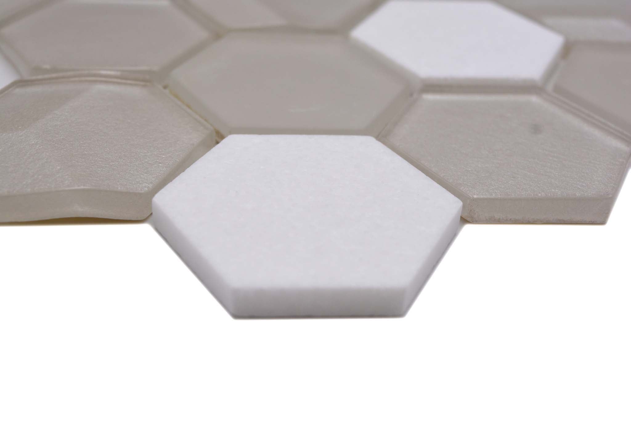 Mosaik Vit Nyköping - 046 | 0,078 m²/ark