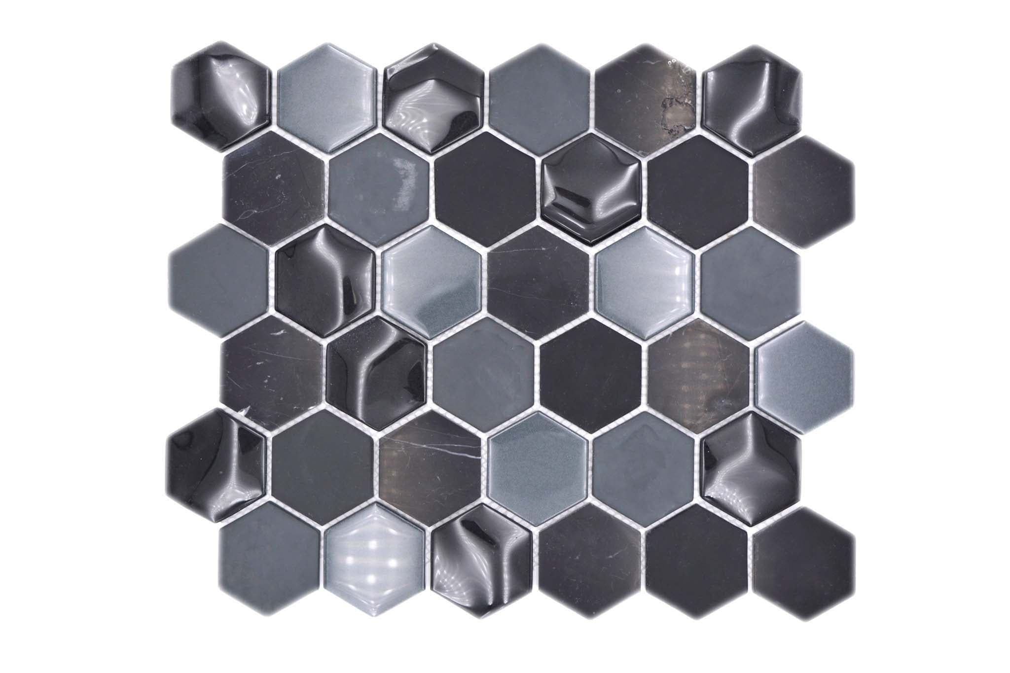 Mosaik Svart Nyköping - 048 | 0,078 m²/ark