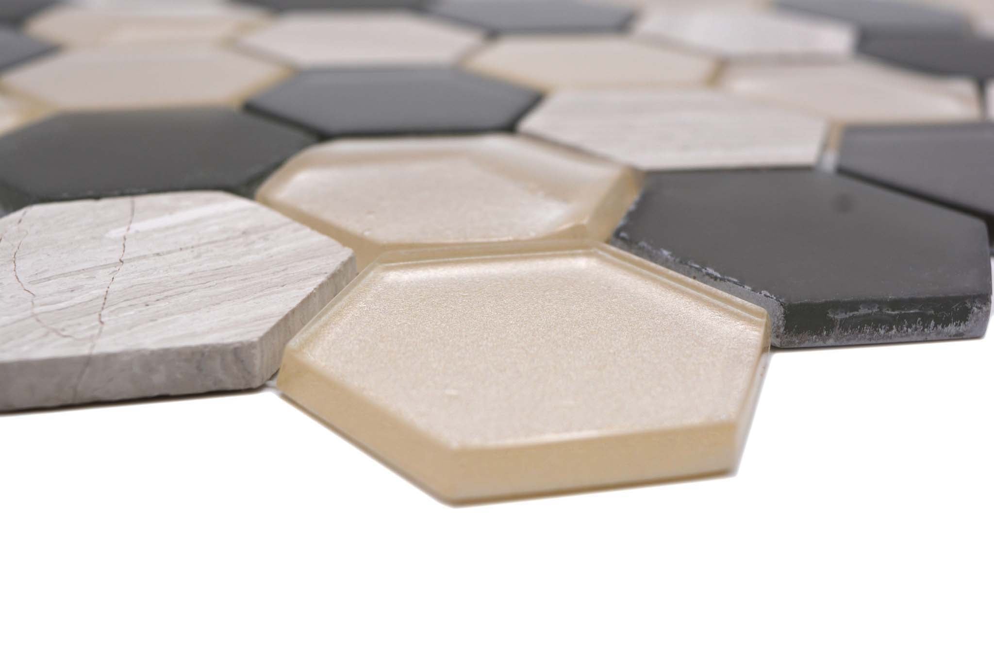 Mosaik Grå Nyköping - 049 | 0,078 m²/ark