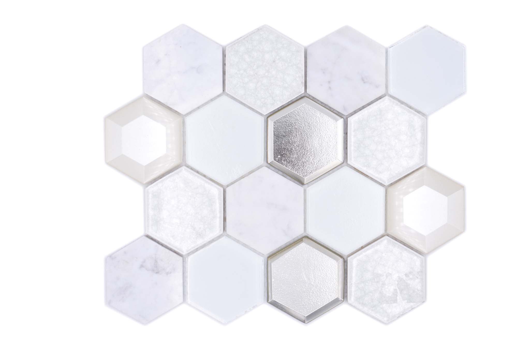 Mosaik Vit Nyköping - 050 | 0,081 m²/ark