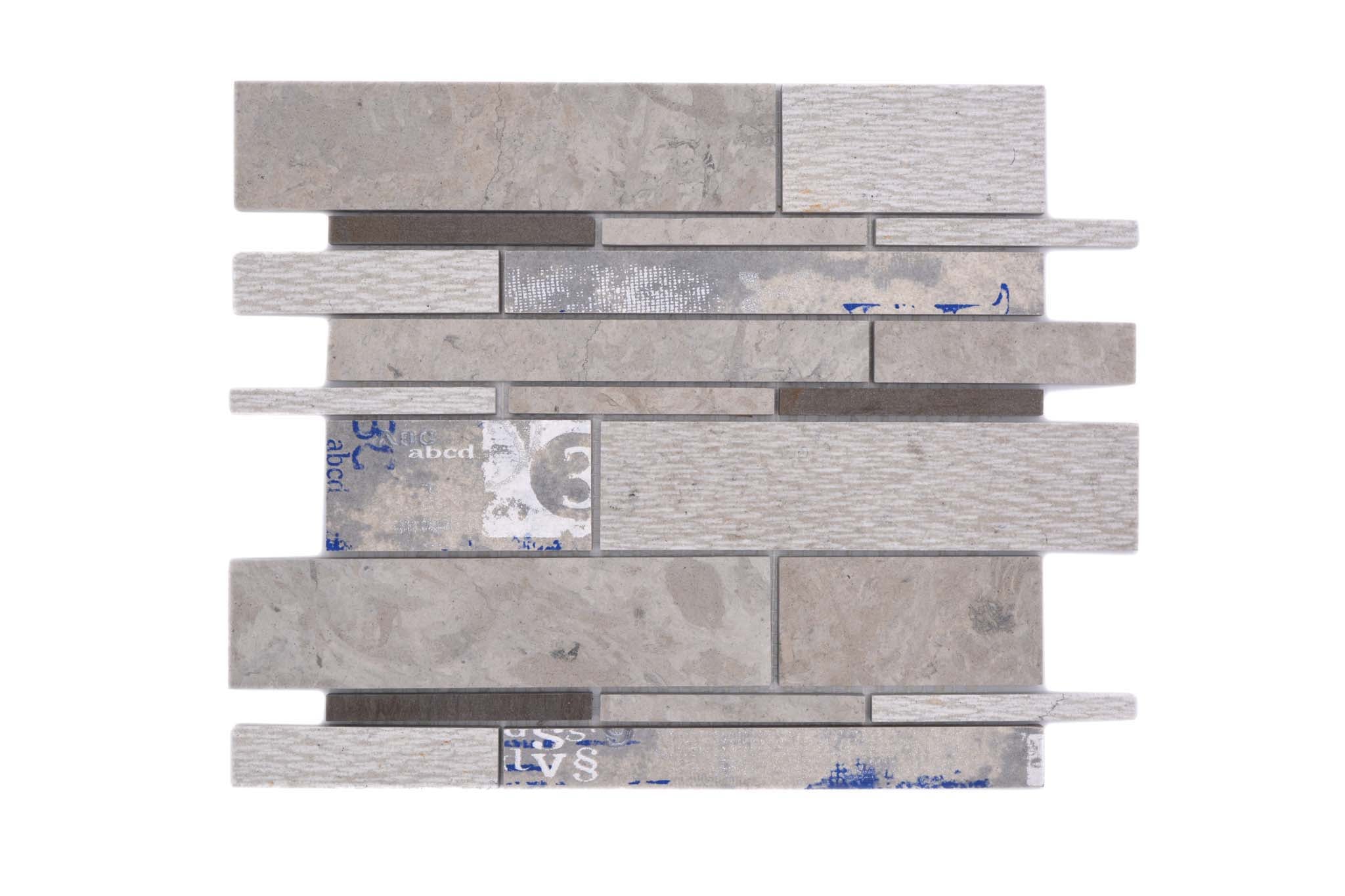 Mosaik Grå Harstad - 005 | 0,077 m²/ark