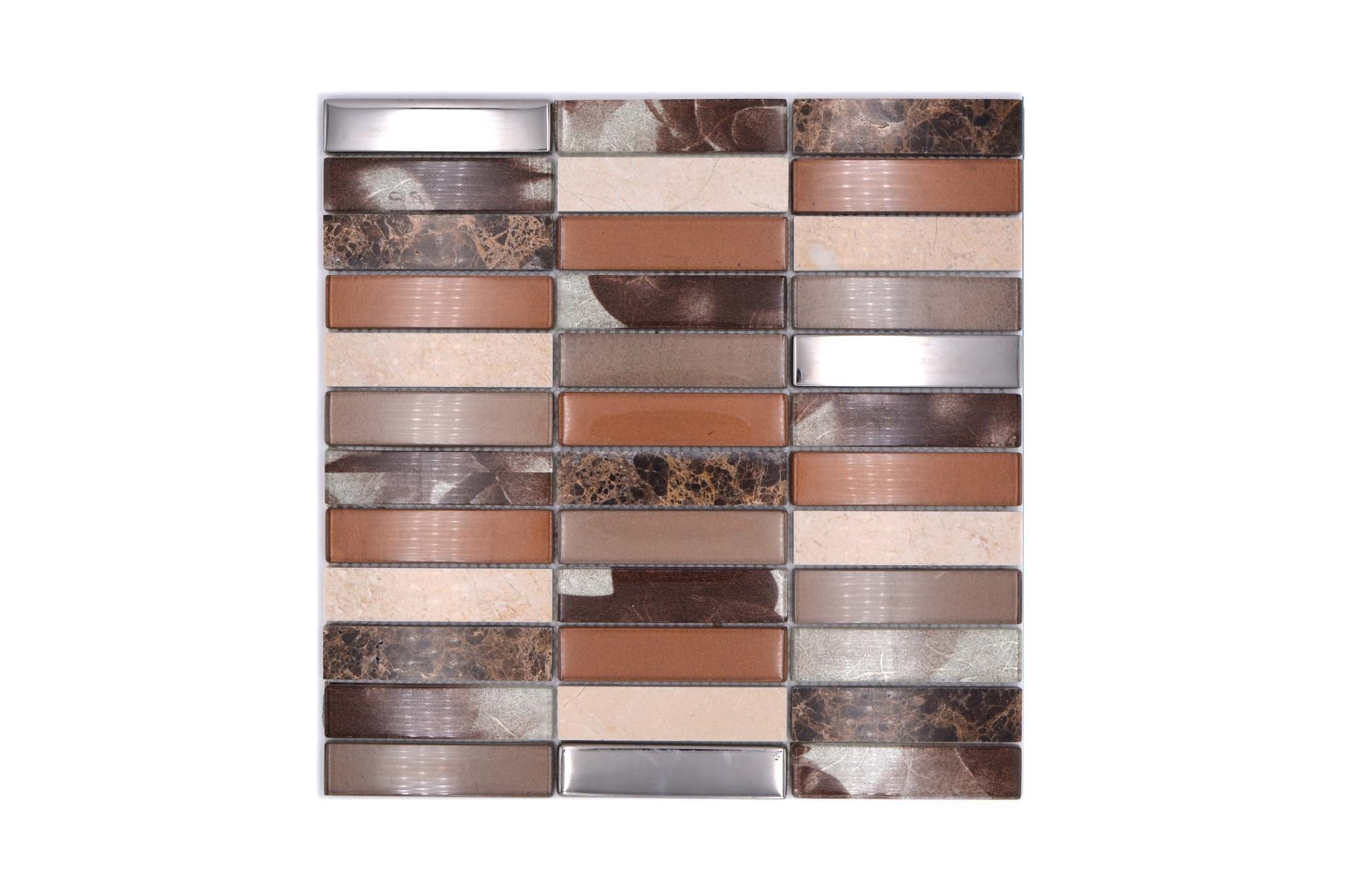 Mosaik Brun Ödeshög - 006 | 0,089 m²/ark