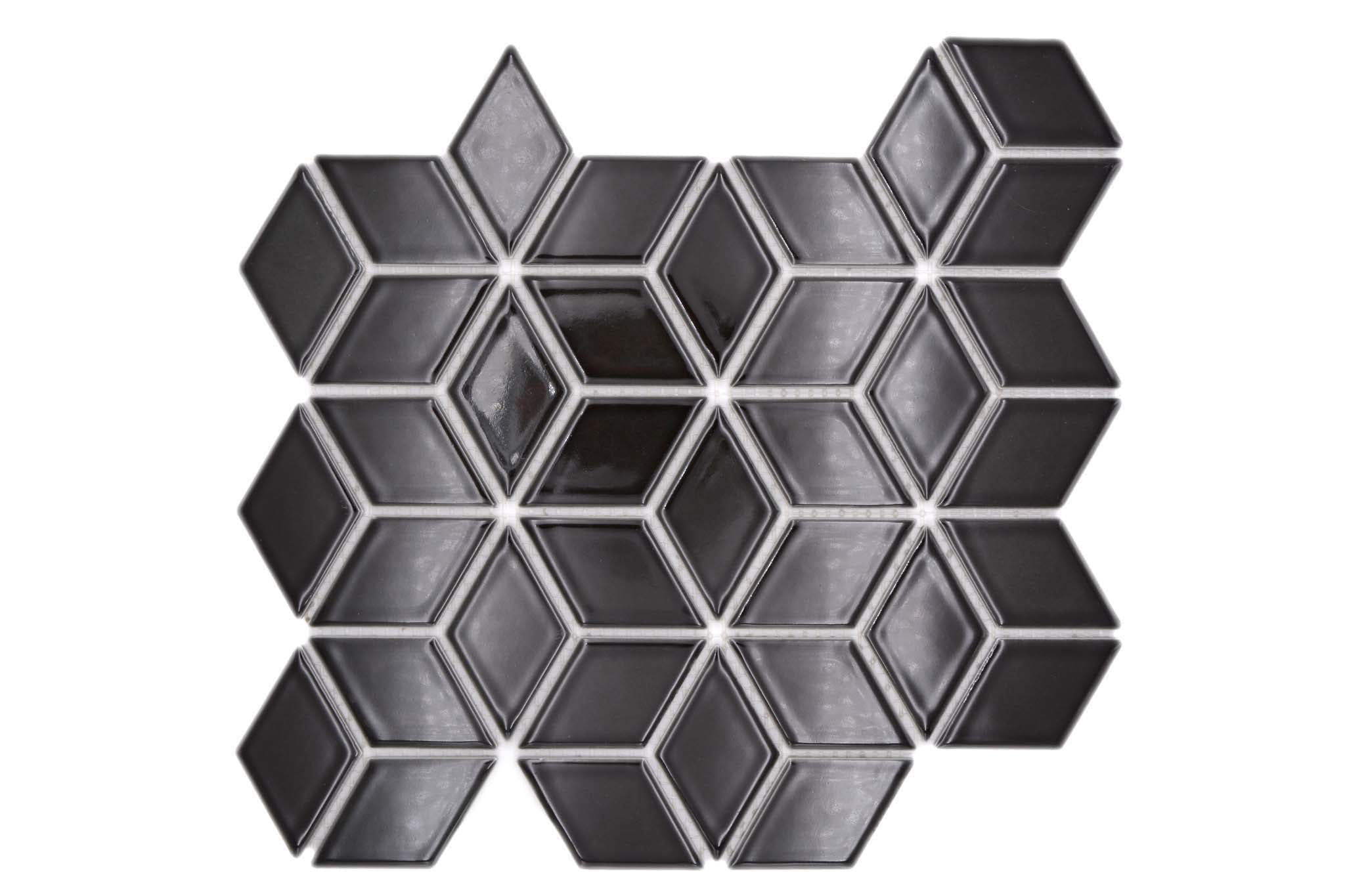 Mosaik Svart Östersund - 009 | 0,081 m²/ark