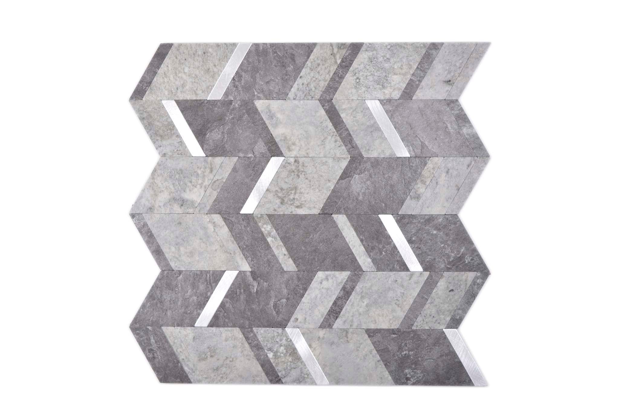 Självhäftande mosaik Grå Mjölby - 002 | 0,081 m²/ark