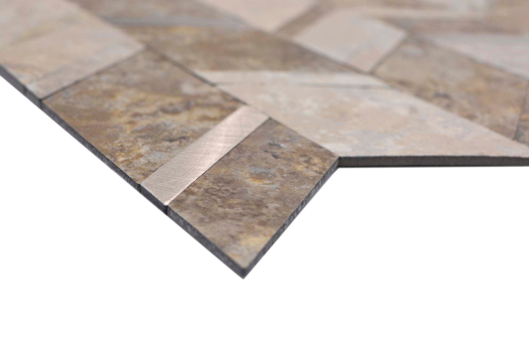 Självhäftande mosaik Beige Mjölby - 003 | 0,081 m²/ark