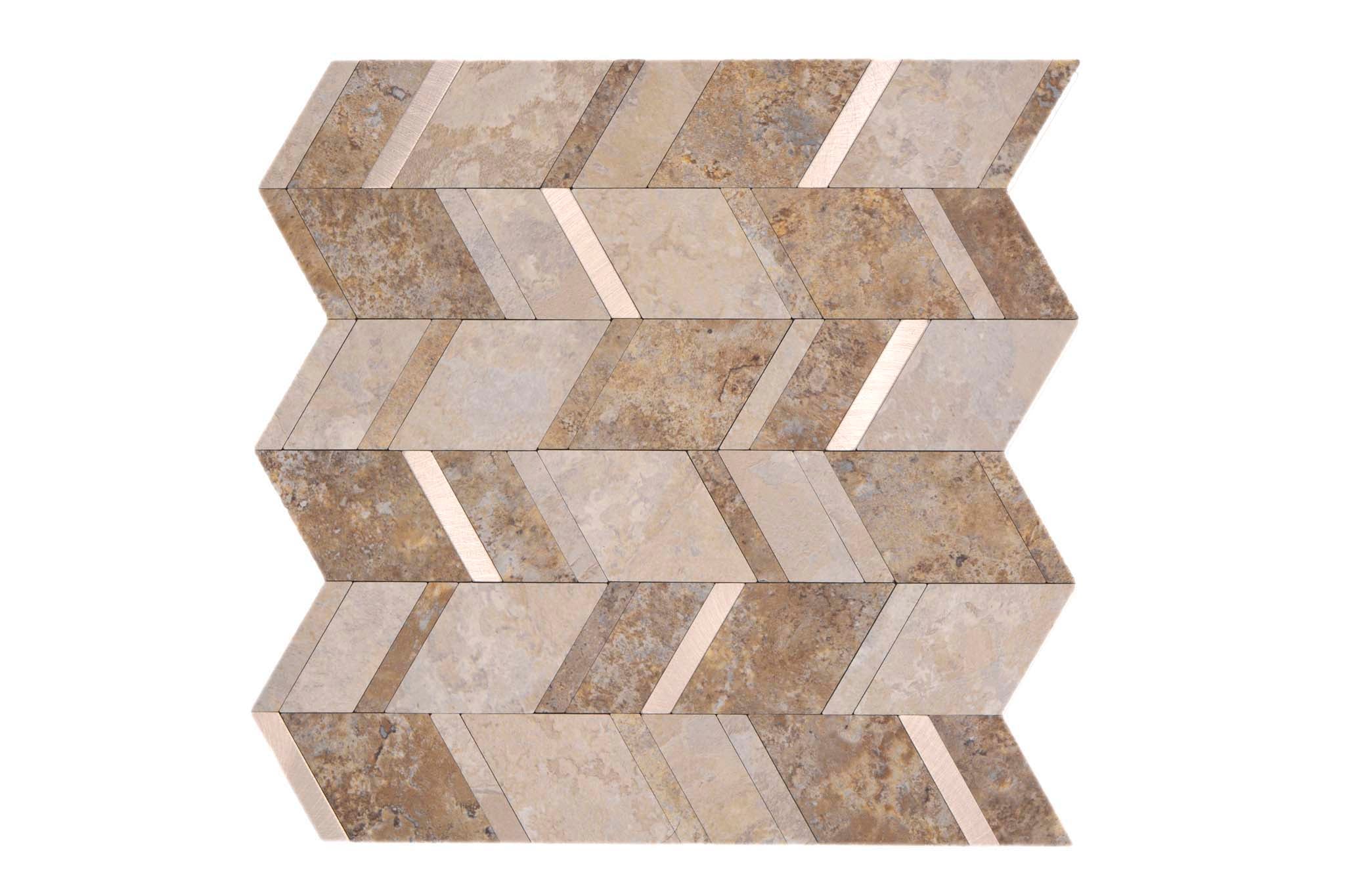 Självhäftande mosaik Beige Mjölby - 003 | 0,081 m²/ark