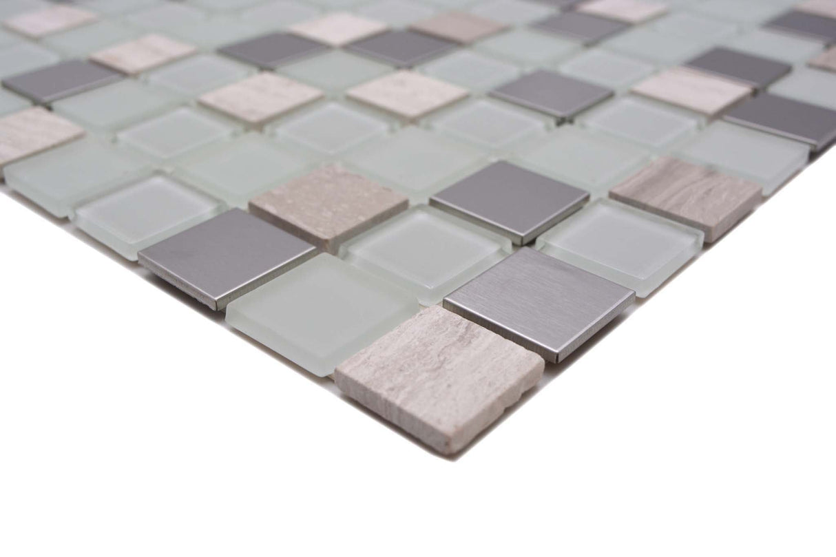 Självhäftande mosaik Vit Sundsvall - 008 | 0,09 m²/ark