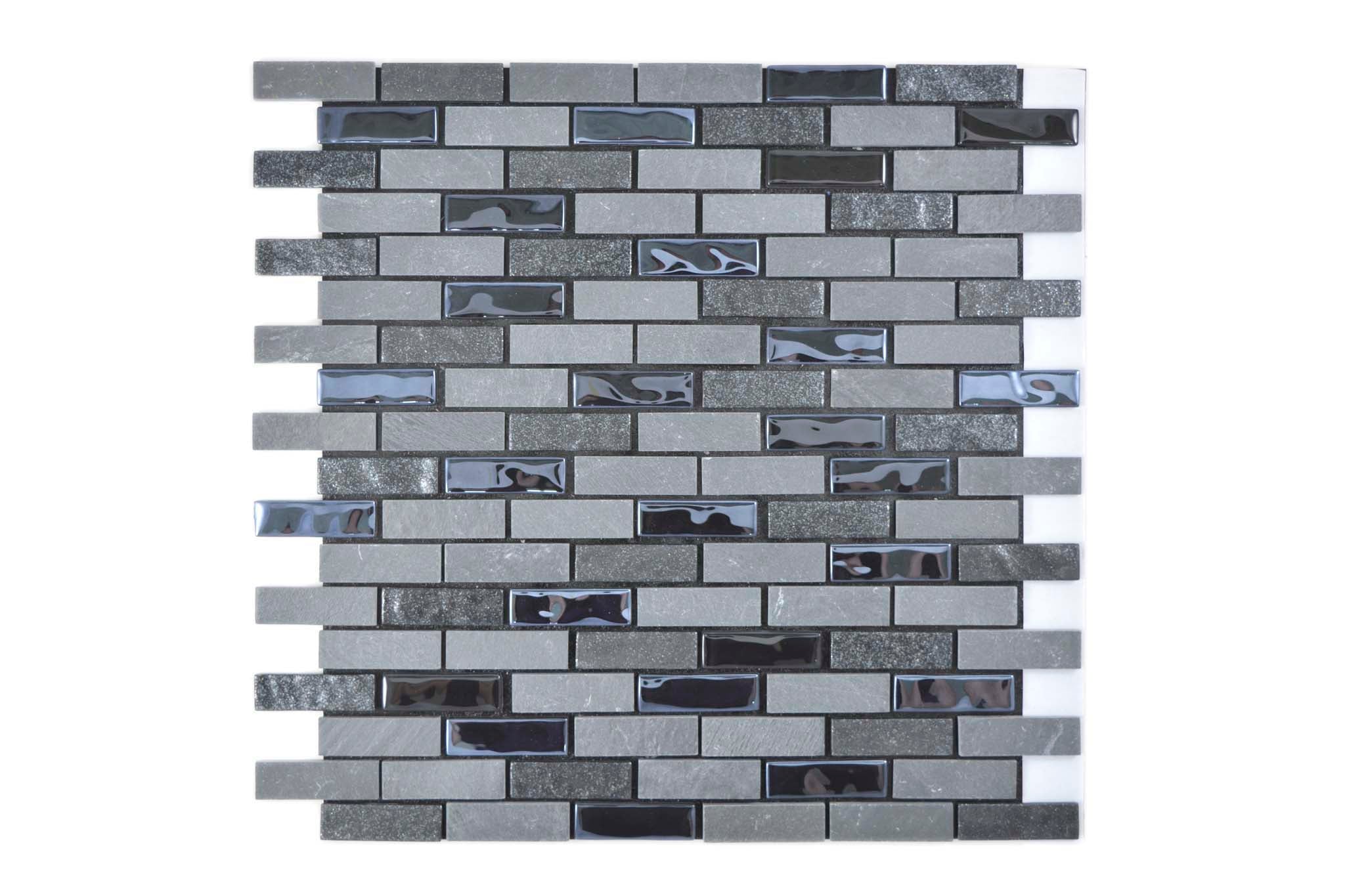 Självhäftande mosaik Svart Sundsvall - 010 | 0,091 m²/ark