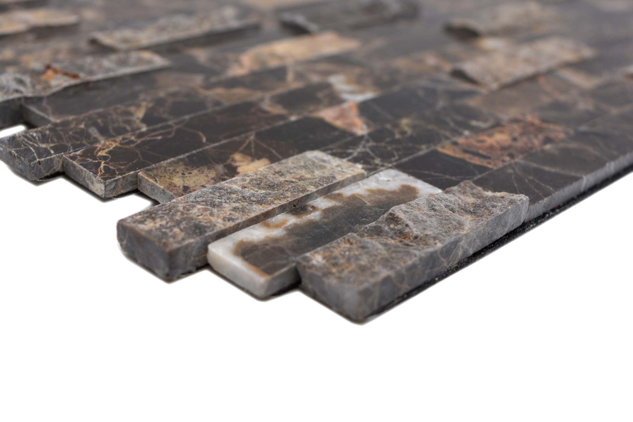 Självhäftande mosaik Brun Nynäshamn - 027 | 0,093 m²/ark