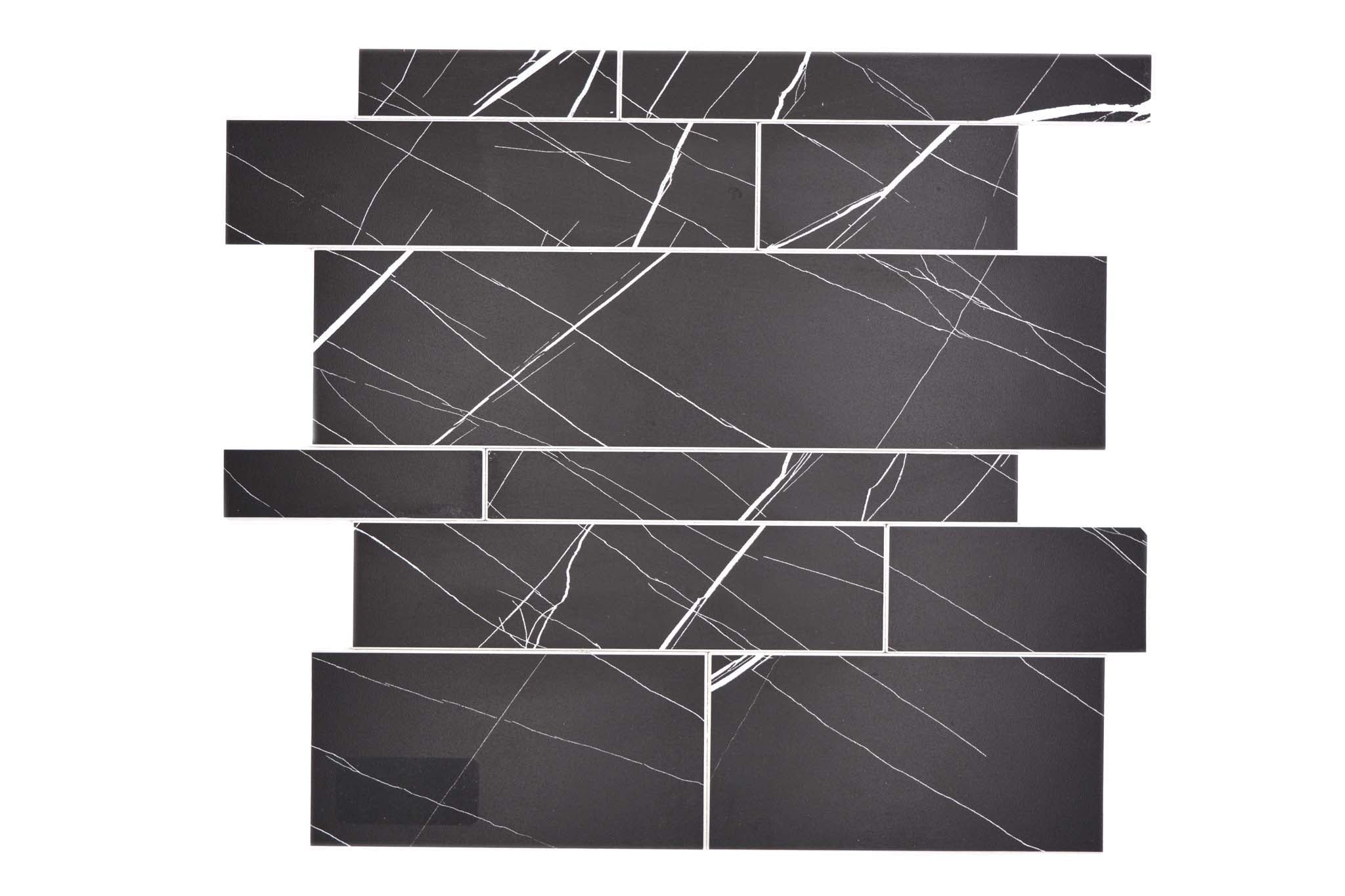 Självhäftande mosaik Svart Mjölby - 021 | 0,088 m²/ark