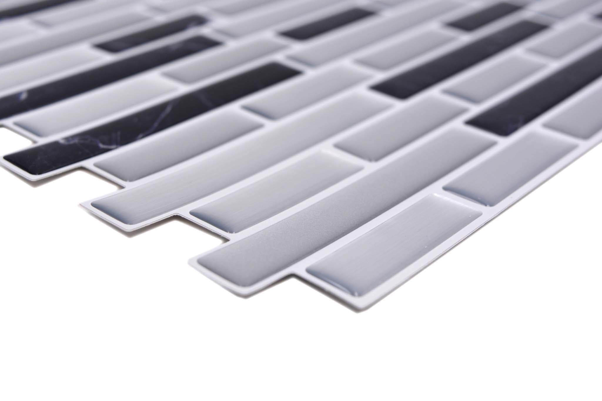 Självhäftande mosaik Silver Sundsvall - 017 | 0,241 m²/kartong