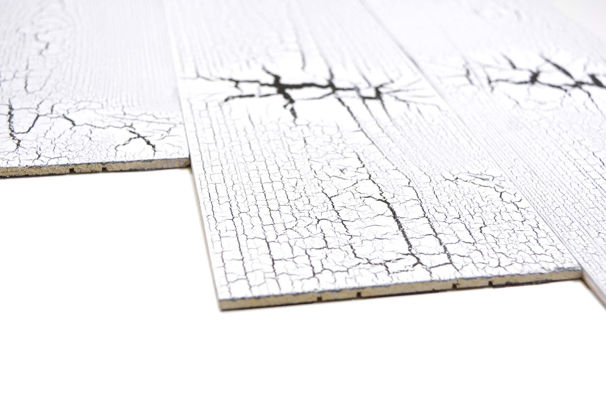 Självhäftande väggpanel Vit Odense - 014 | 900x128x4,5mm. 1,04 m²/kartong