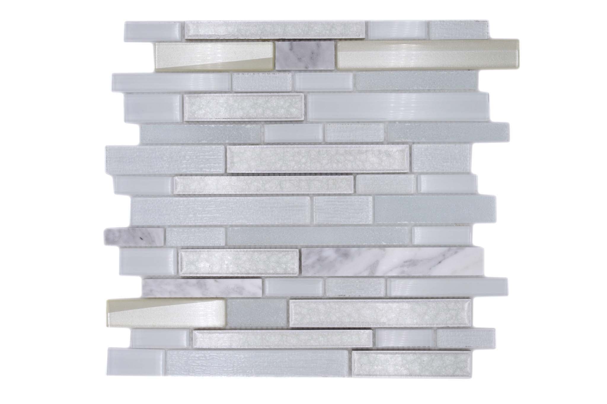 Mosaik Vit Oslo - 001 | 0,087 m²/ark