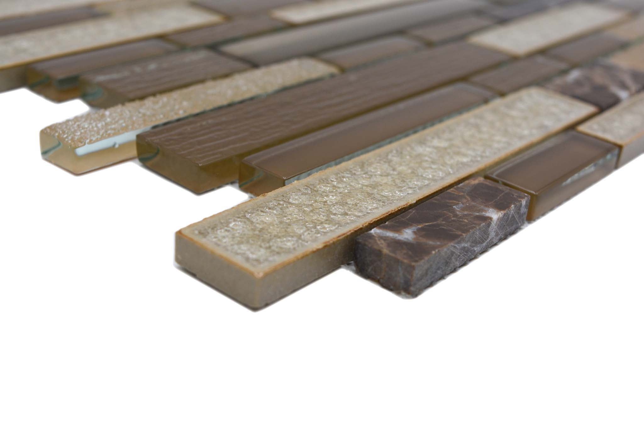 Mosaik Brun Oslo - 005 | 0,087 m²/ark