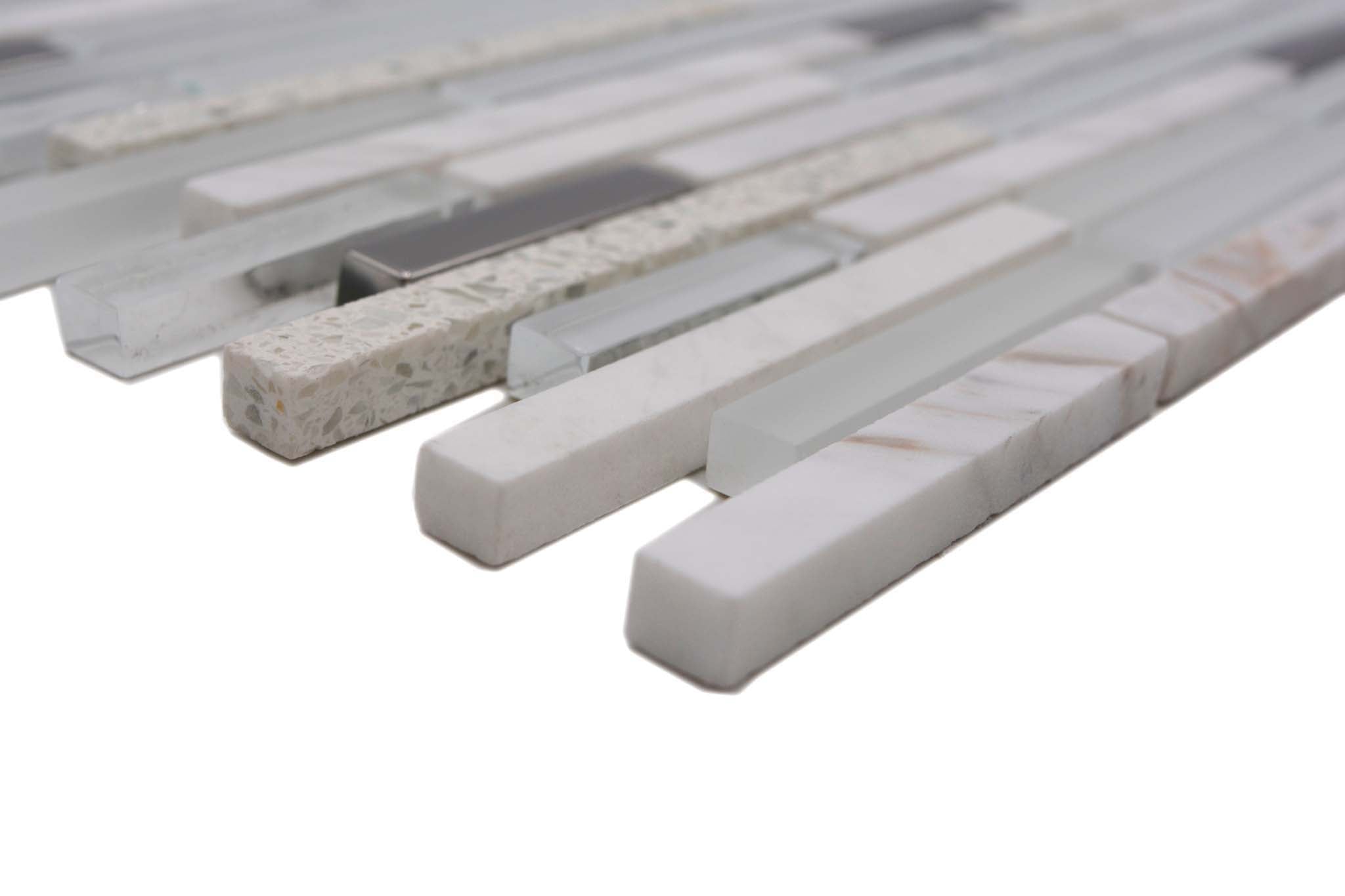 Mosaik Vit Uppsala - 003 | 0,09 m²/ark