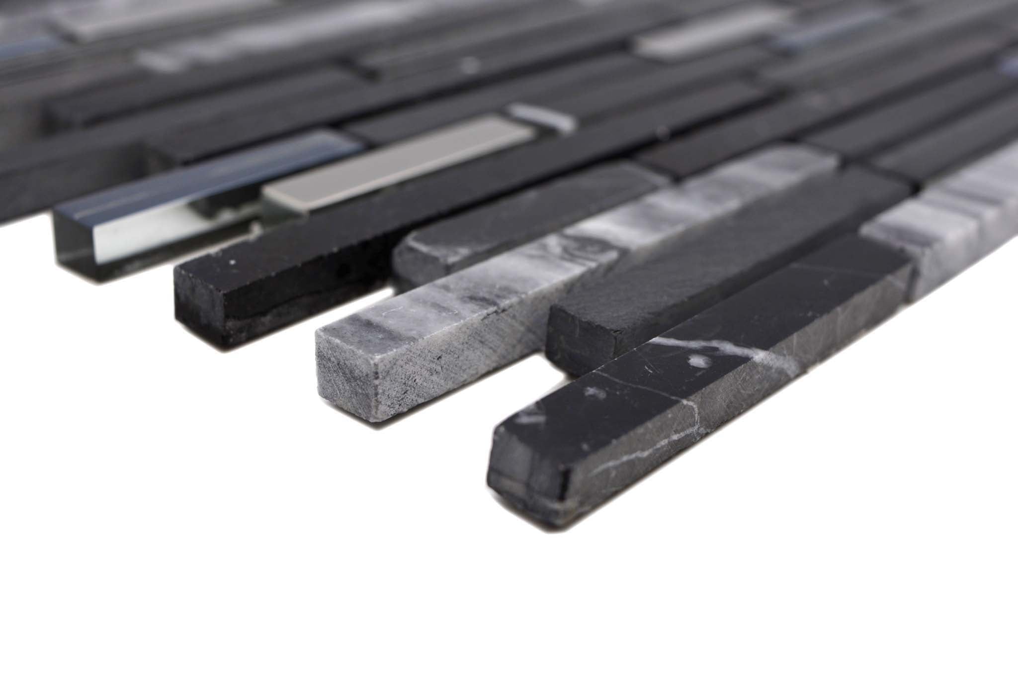 Mosaik Svart Uppsala - 004 | 0,09 m²/ark