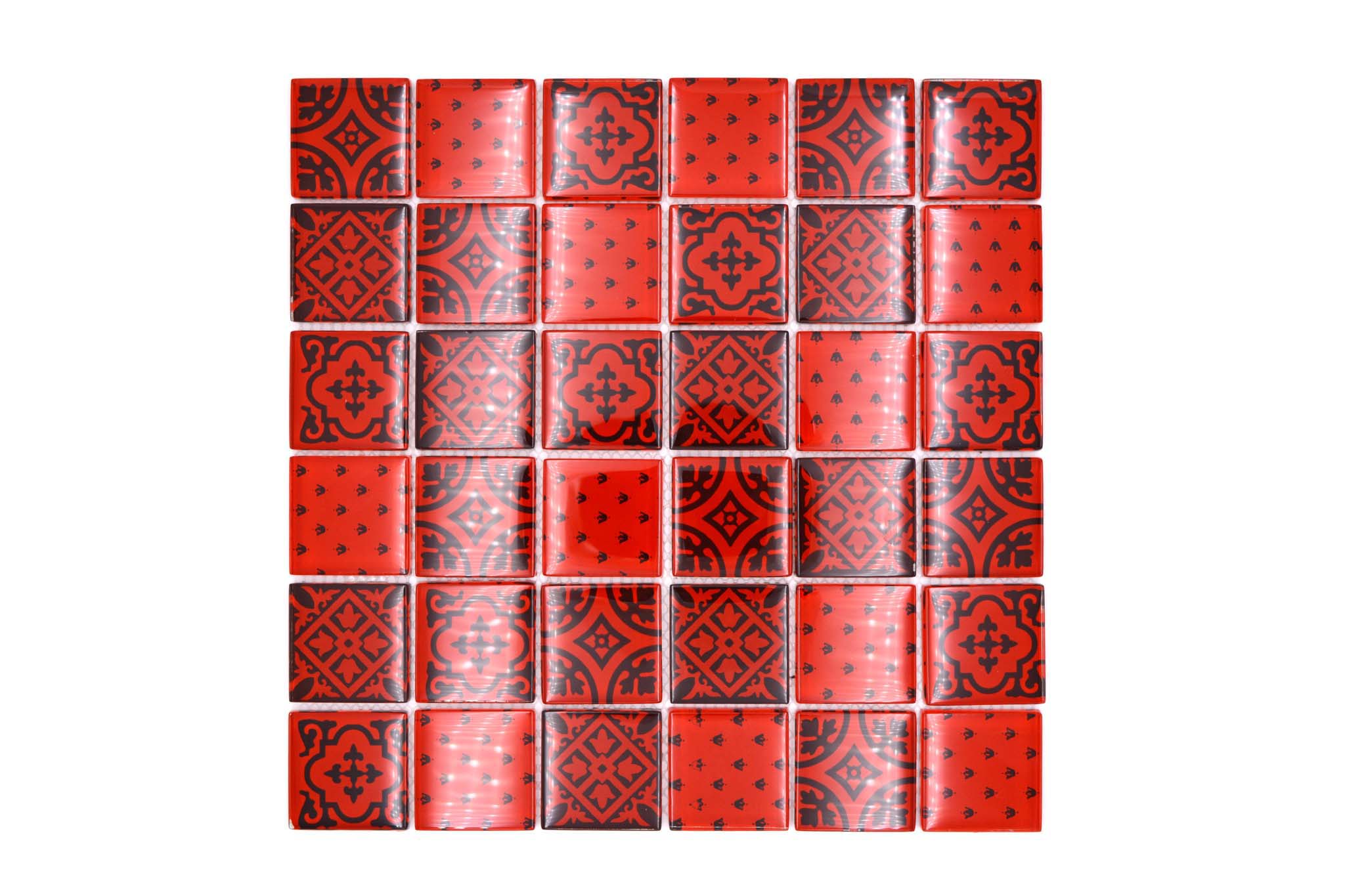 Mosaik Röd Falkenberg - 031 | 0,09 m²/ark