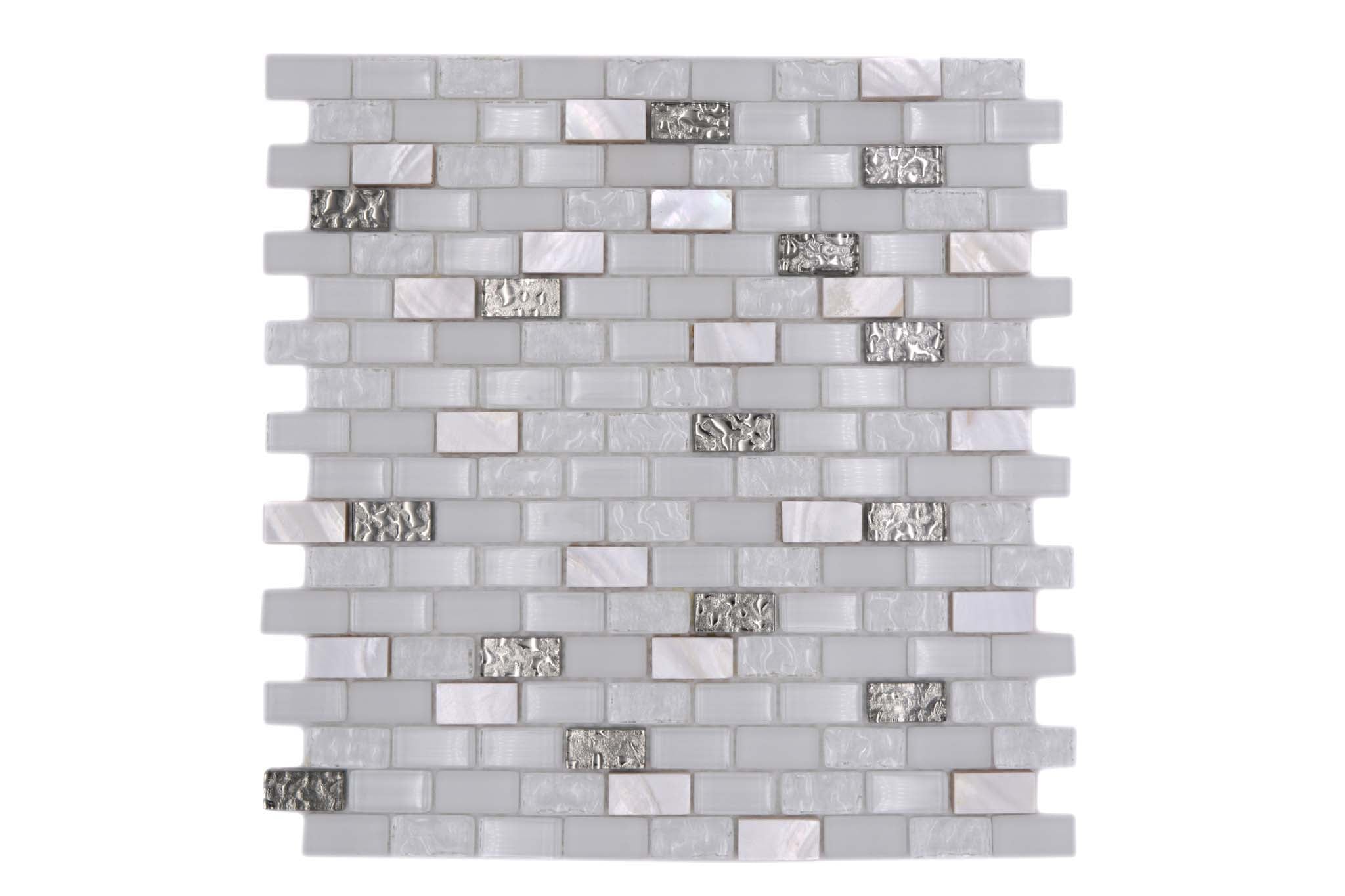 Mosaik Vit Hedemora - 015 | 0,085 m²/ark