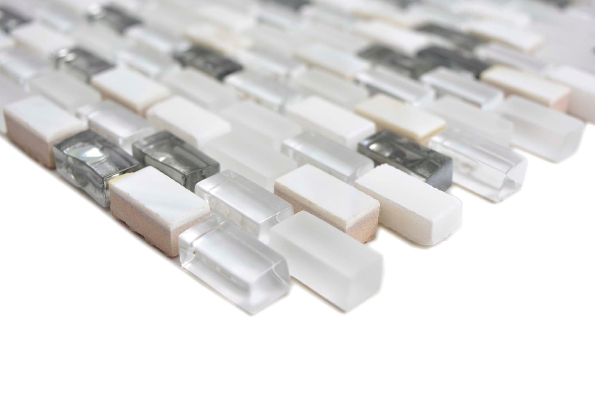 Mosaik Vit Hedemora - 018 | 0,088 m²/ark