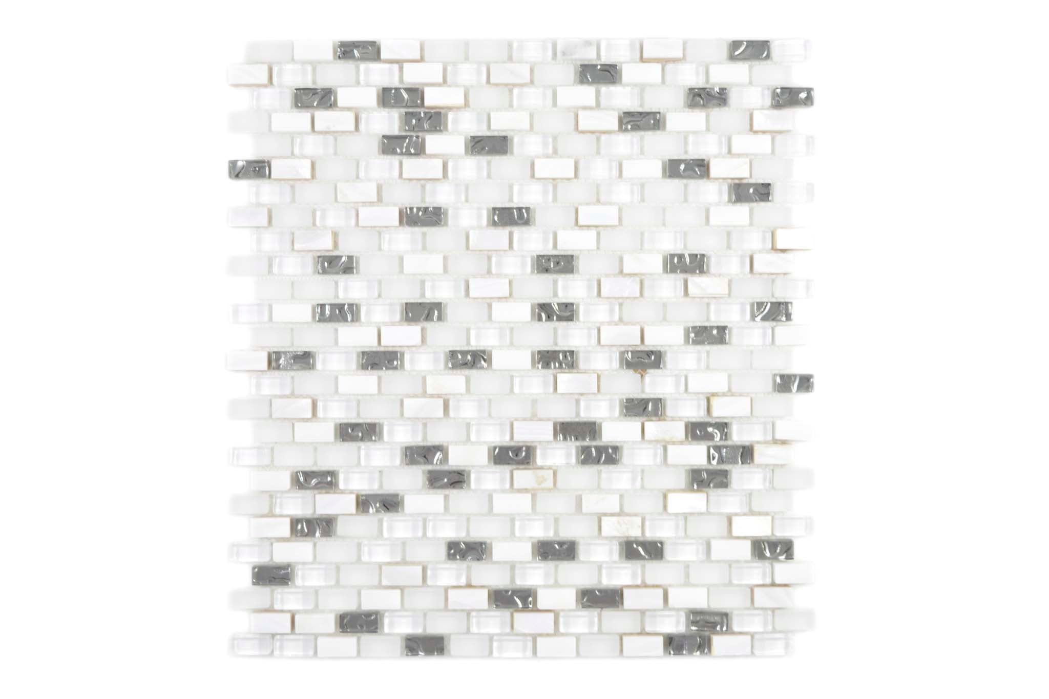 Mosaik Vit Hedemora - 018 | 0,088 m²/ark