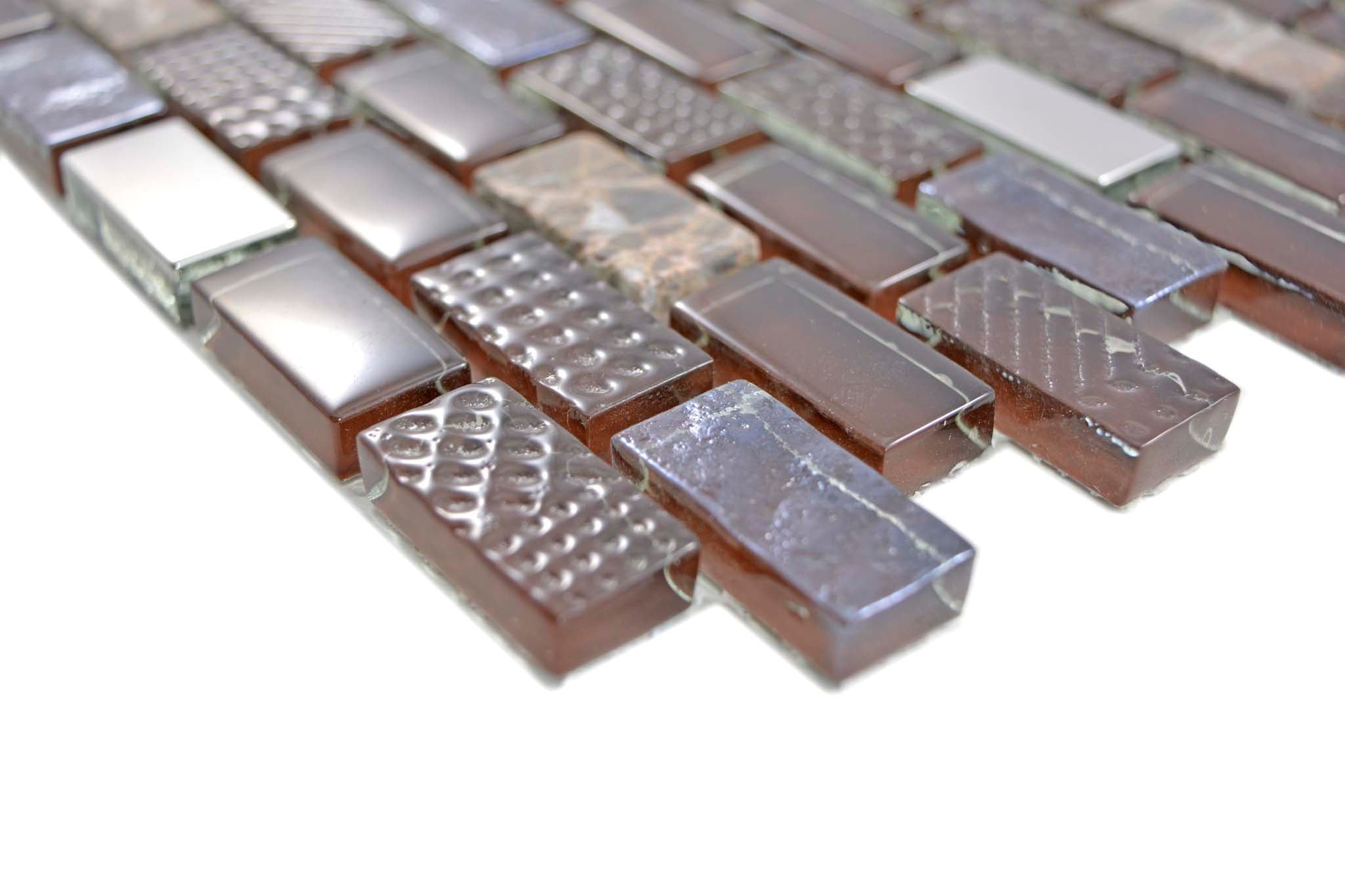 Mosaik Brun Höganäs - 003 | 0,085 m²/ark