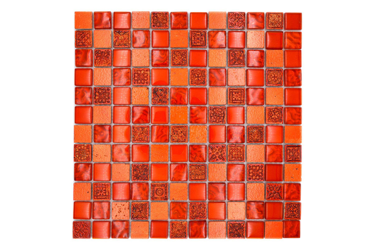 Mosaik Röd Orsa - 006 | 0,09 m²/ark