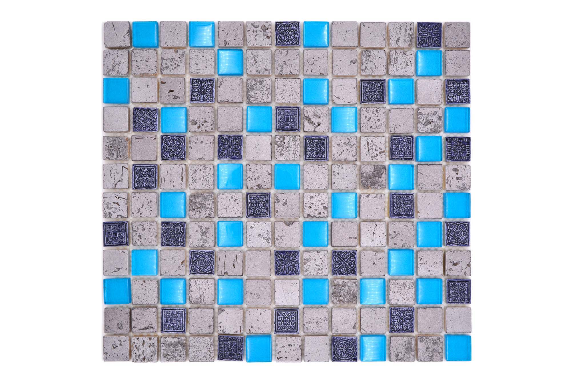 Mosaik Blå Orsa - 009 | 0,099 m²/ark