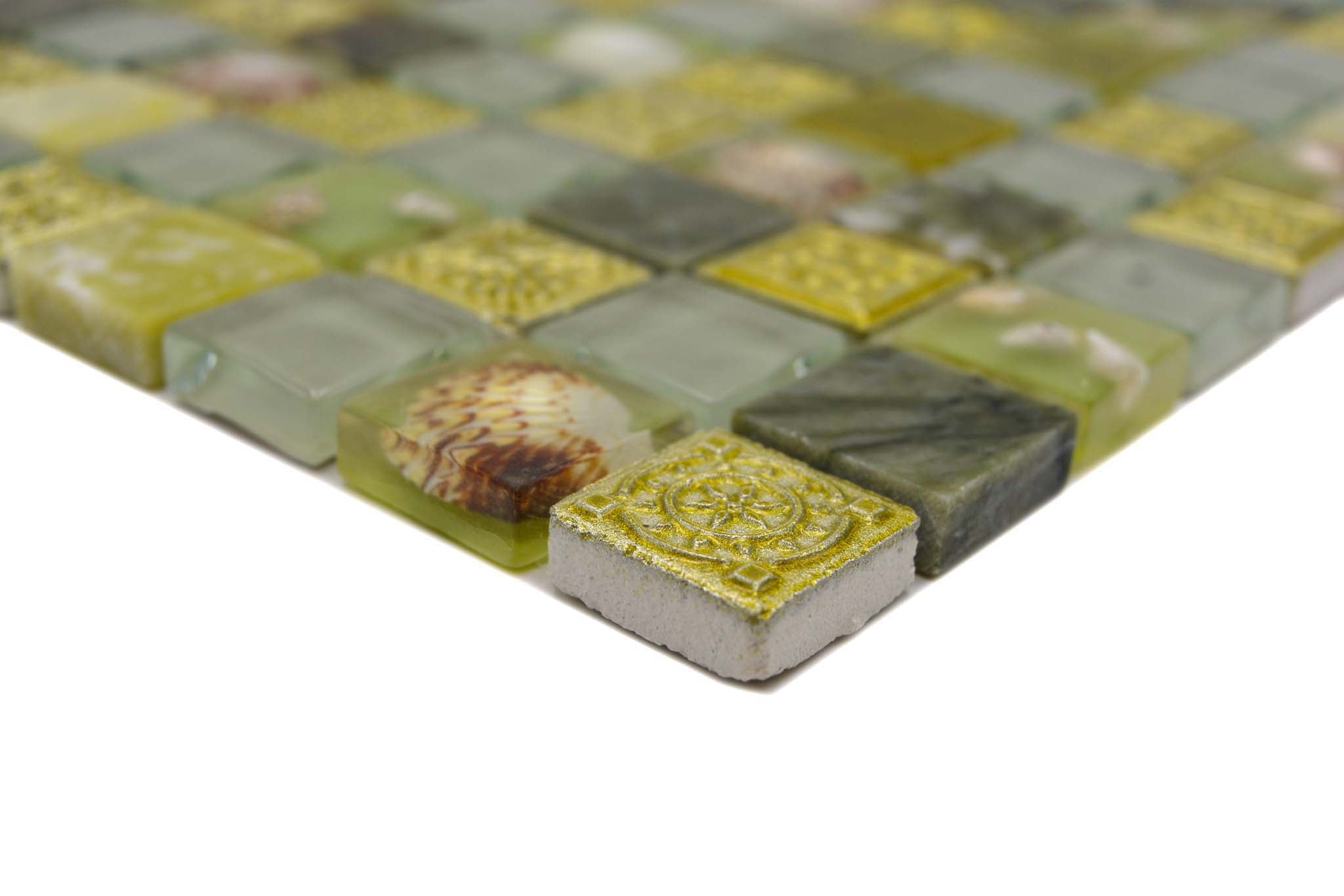 Mosaik Grön Norrköping - 006 | 0,09 m²/ark