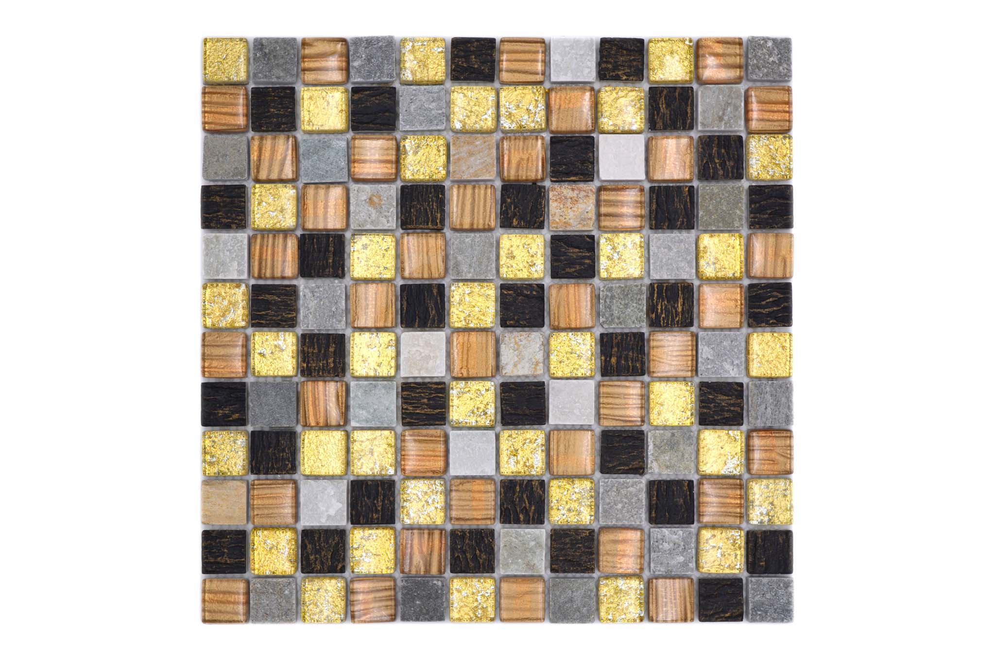 Mosaik Guld Kristinehamn - 001 | 0,09 m²/ark