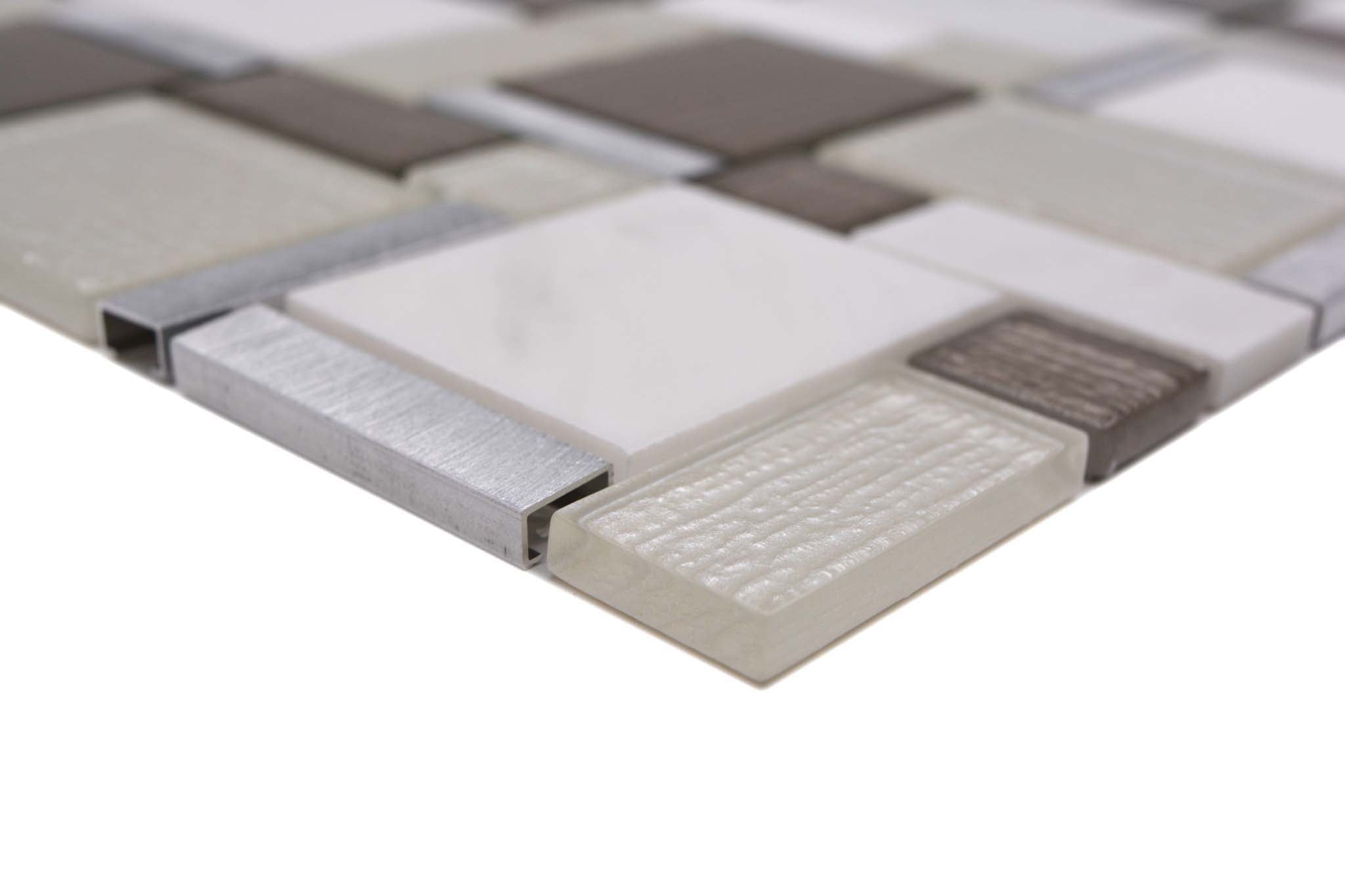 Mosaik Vit Kristiansand - 020 | 0,09 m²/ark