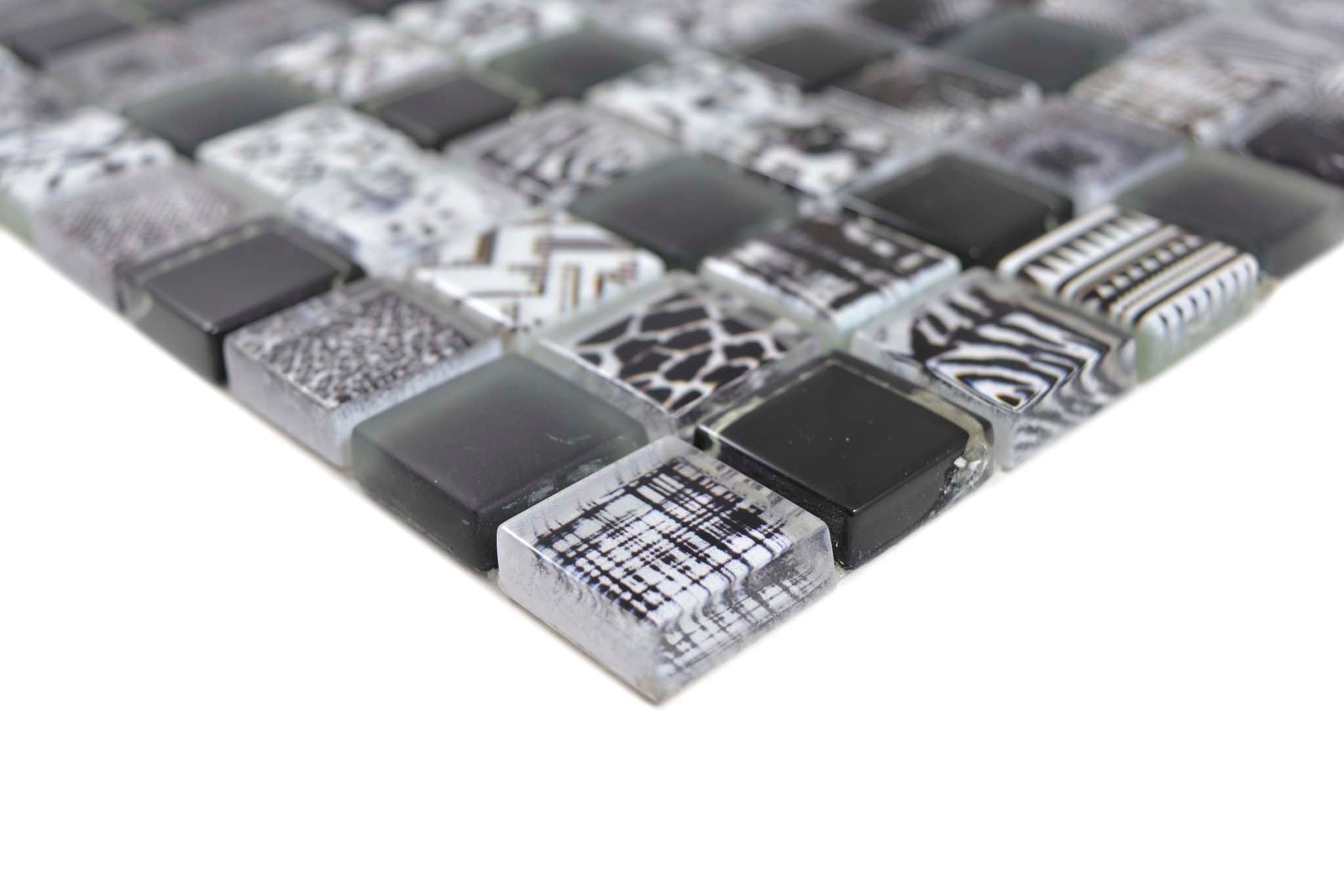 Mosaik Svart Bergen - 002 | 0,089 m²/ark