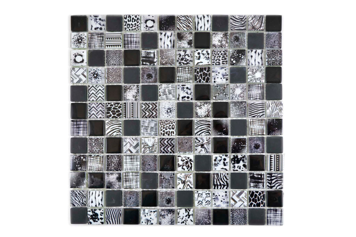 Mosaik Svart Bergen - 002 | 0,089 m²/ark