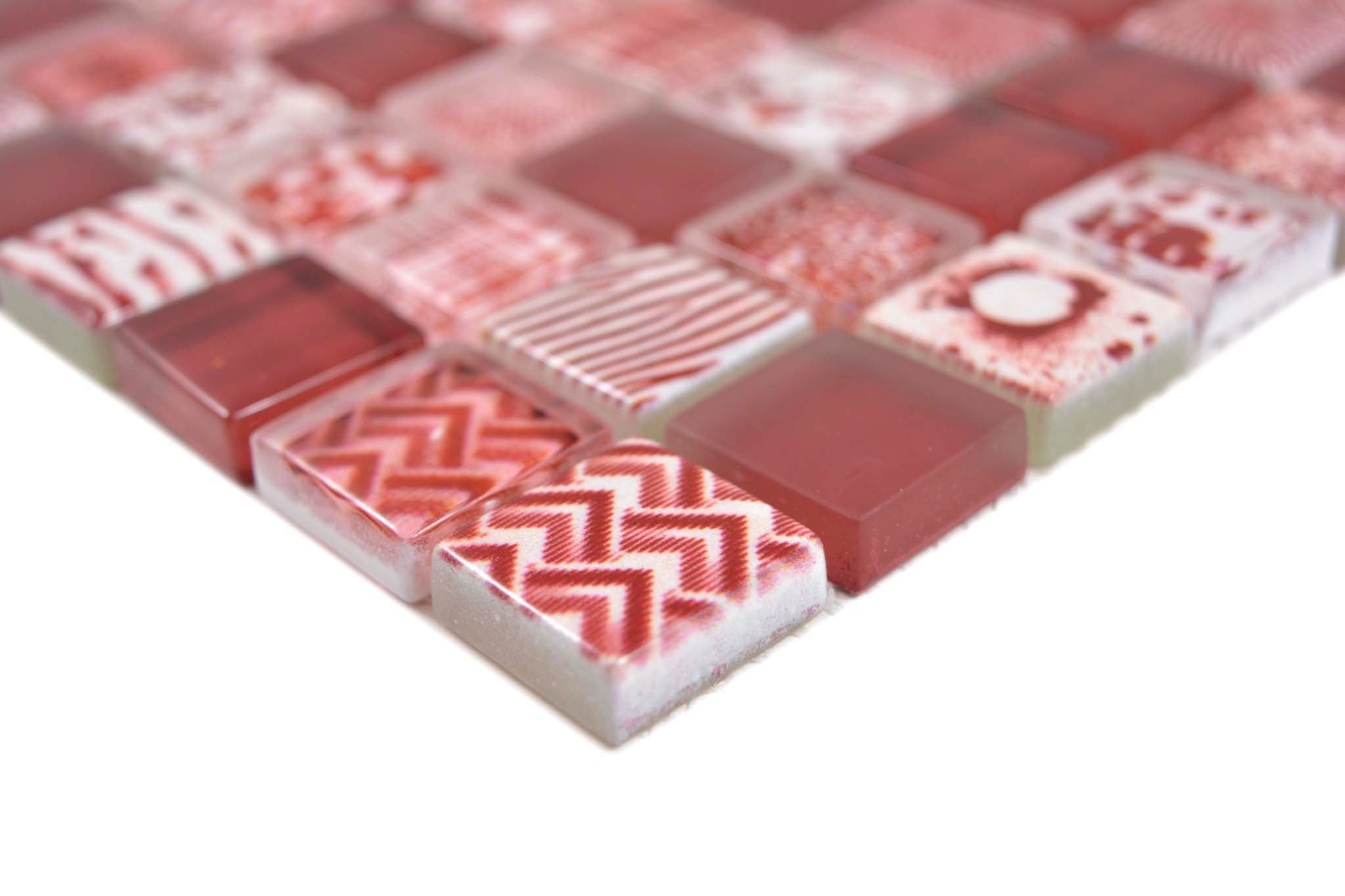 Mosaik Röd Bergen - 003 | 0,089 m²/ark