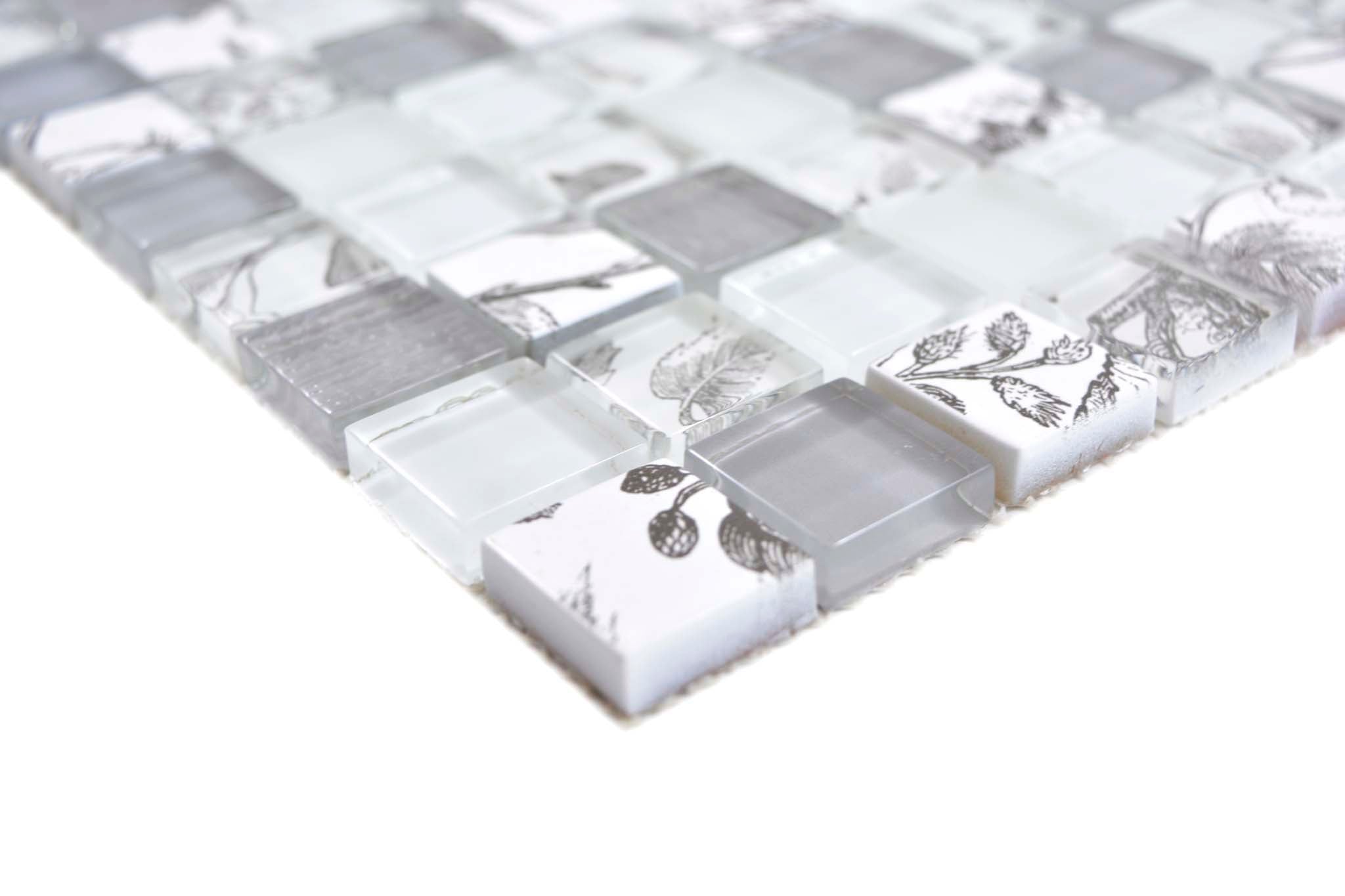 Mosaik Vit Bergen - 004 | 0,089 m²/ark