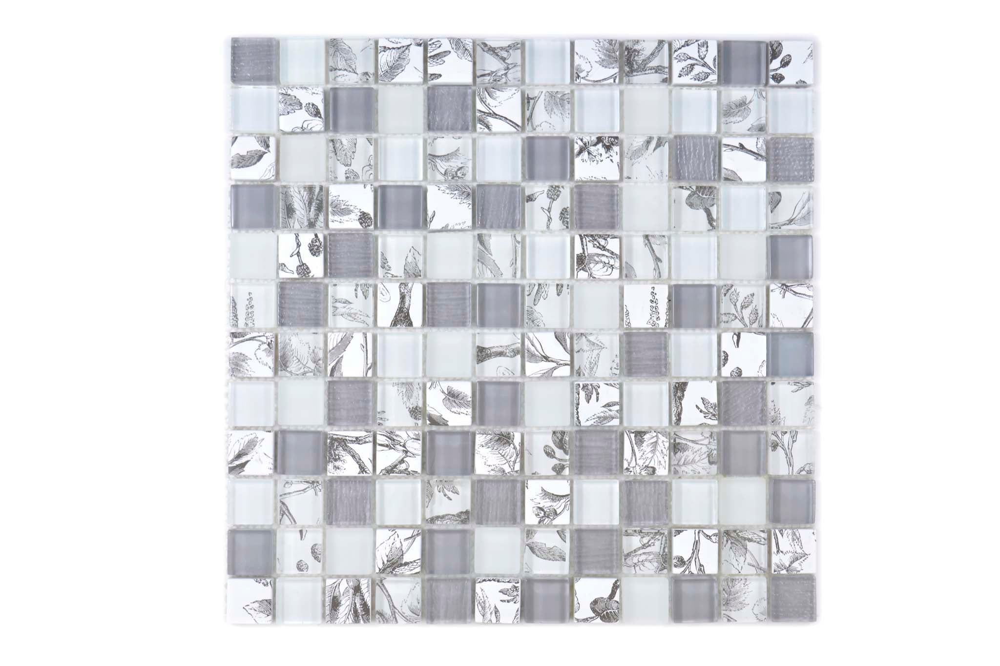 Mosaik Vit Bergen - 004 | 0,089 m²/ark