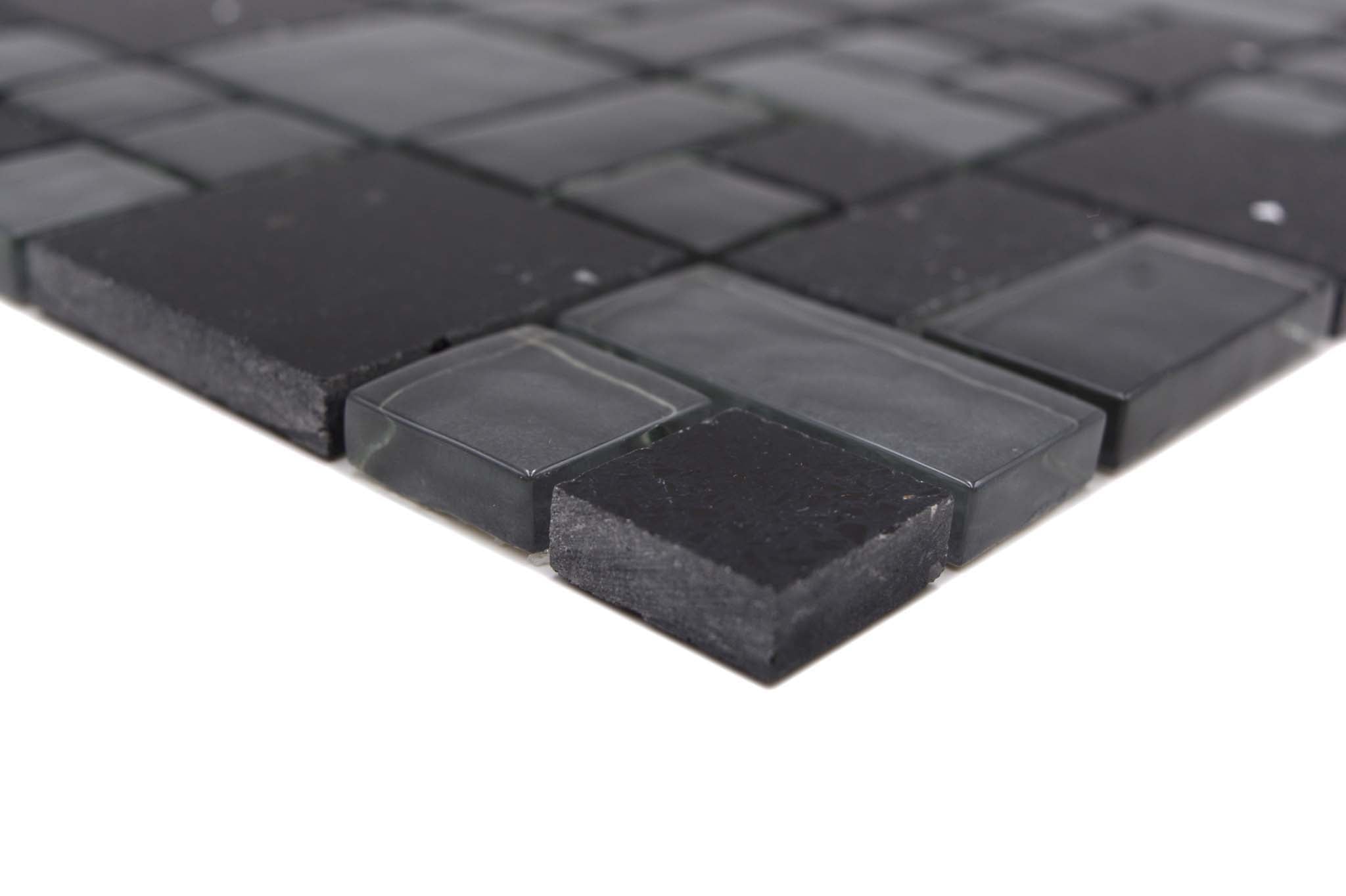 Mosaik Svart Uppsala - 012 | 0,089 m²/ark