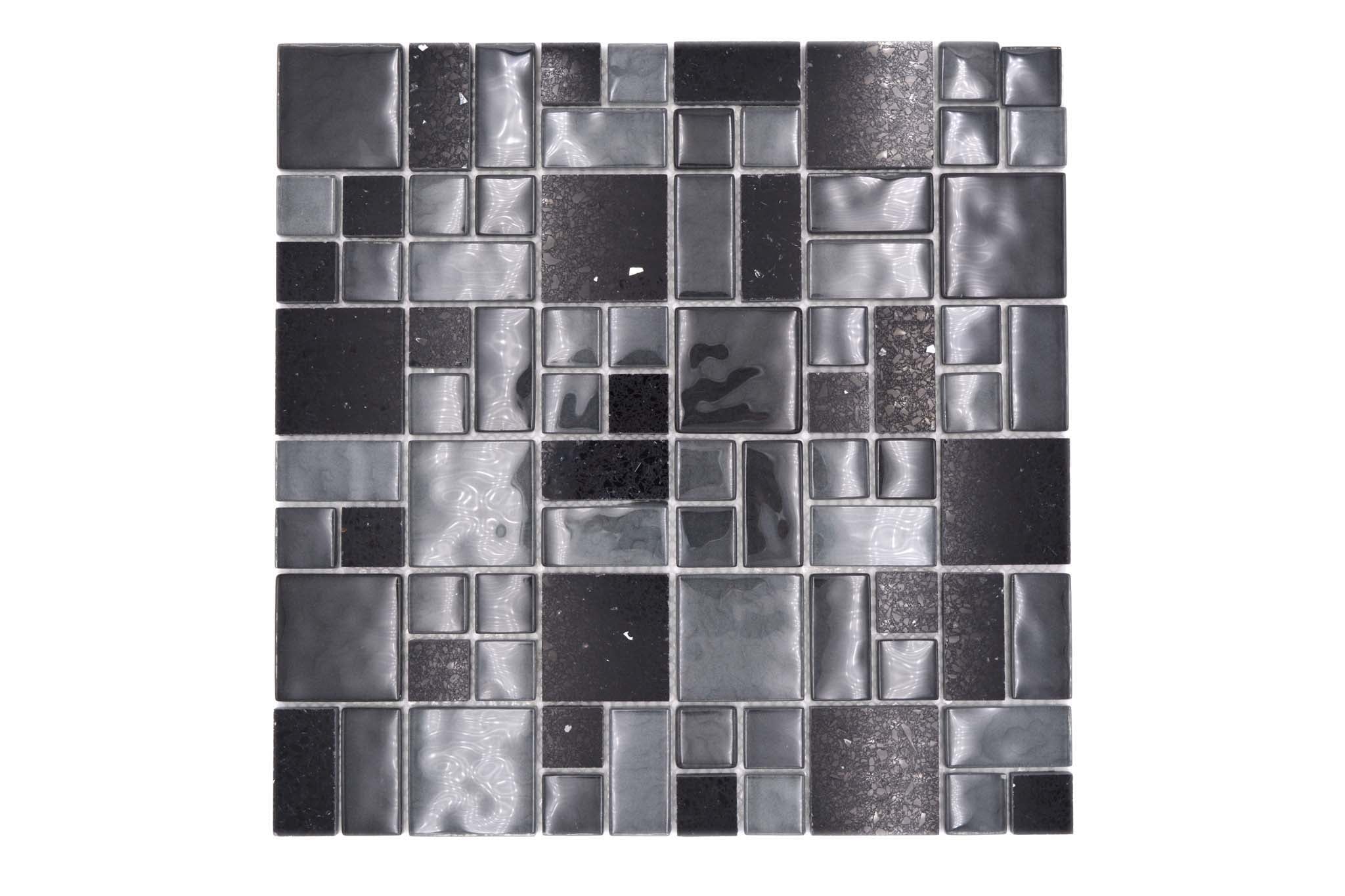 Mosaik Svart Uppsala - 012 | 0,089 m²/ark